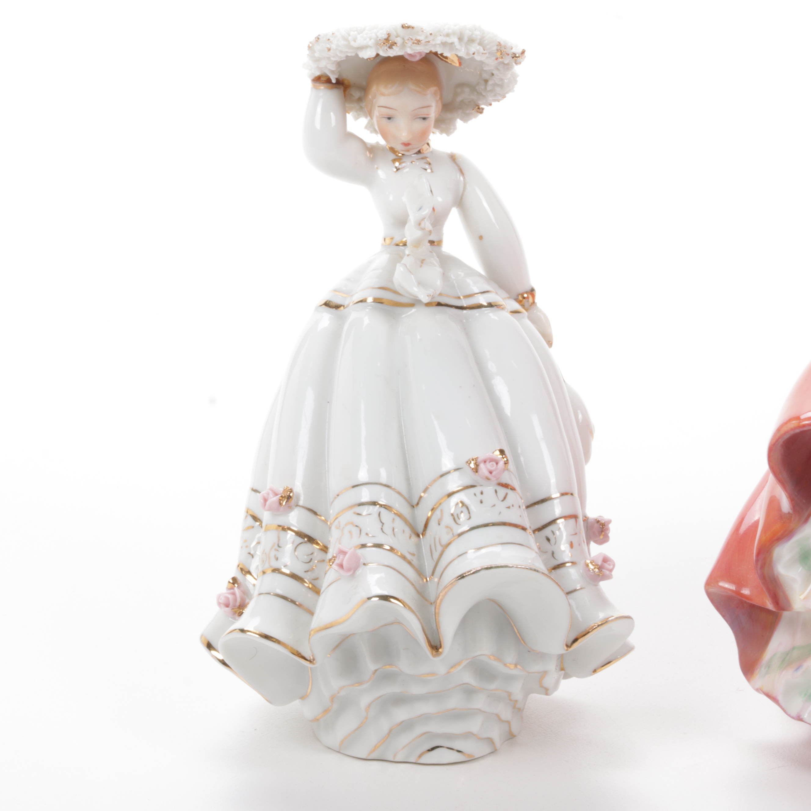 Hand-Painted Lefton China and Royal Doulton "Top O' the Hill" Figurines