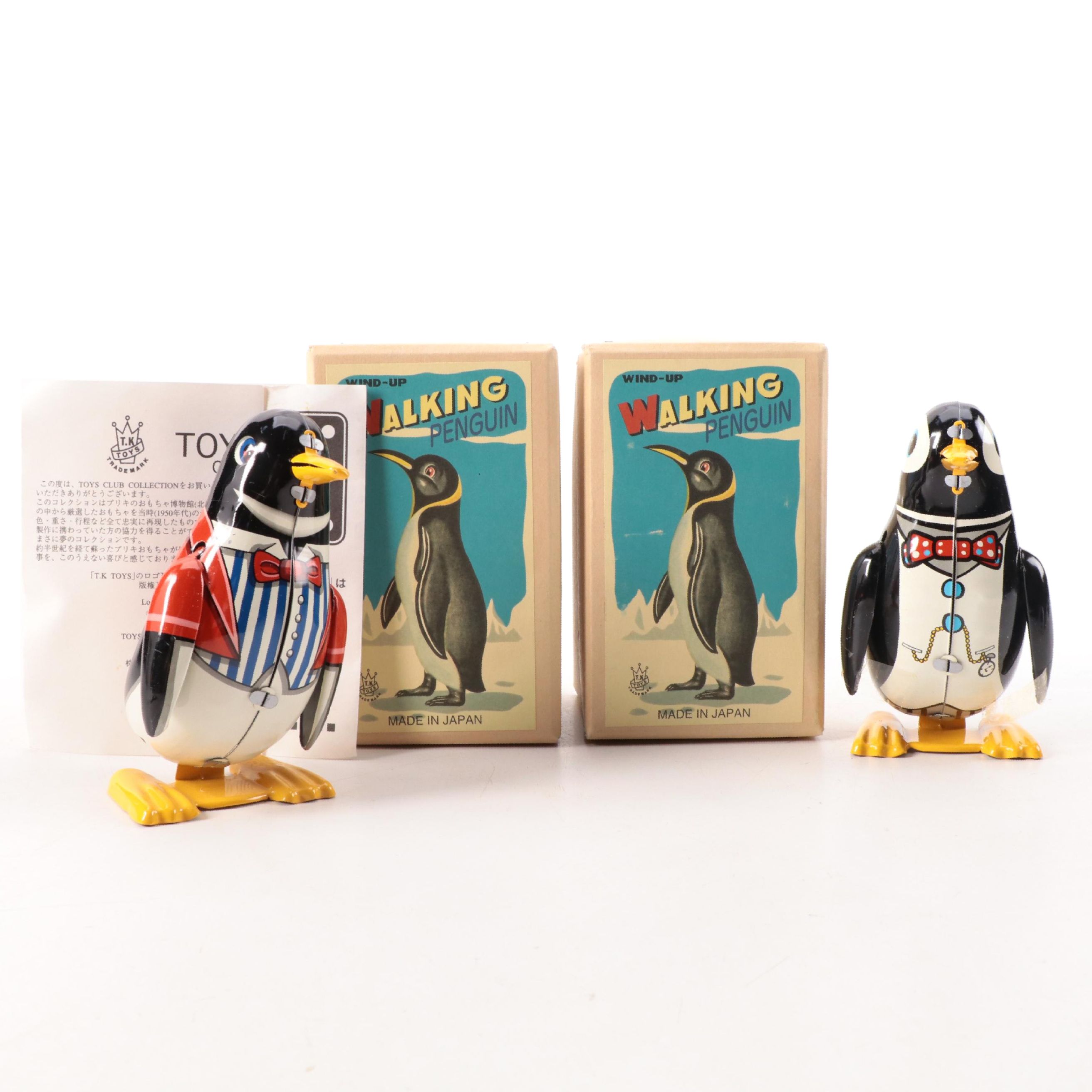 T.K. Toys Wind-Up Walking Penguin Tin Toys
