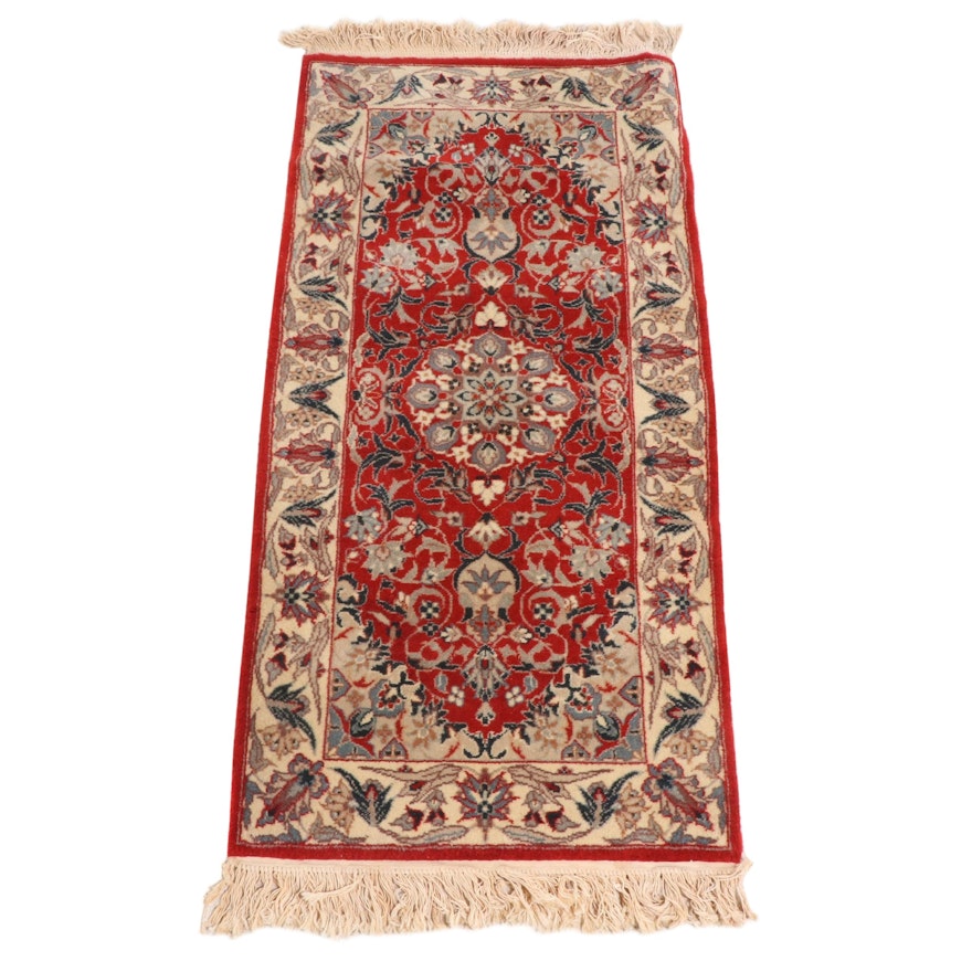 2' x 4'8 Hand-Knotted Persian Isfahan Accent Rug