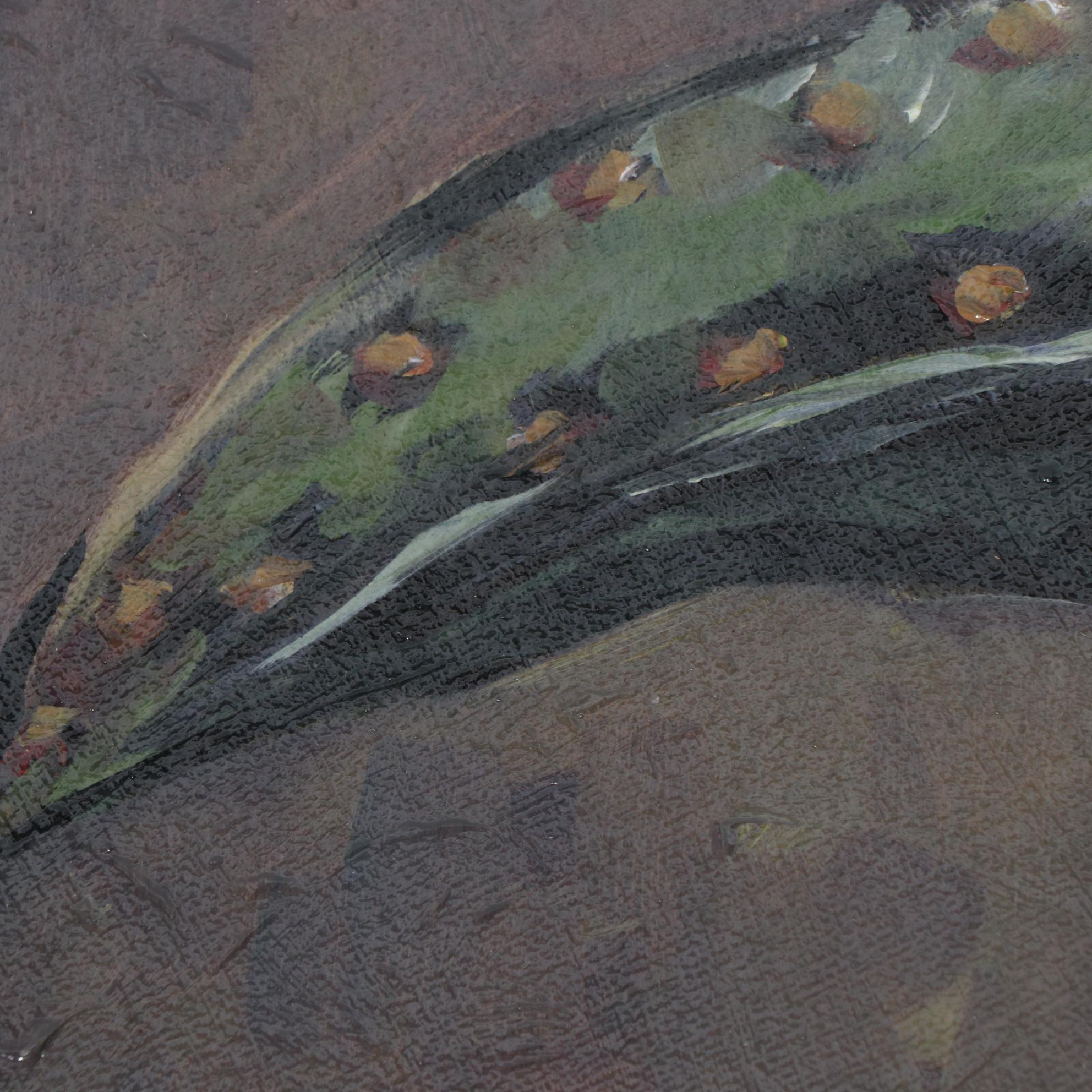 Alex Chavez Portrait Oil Painting of a Plague Doctor, 21st Century