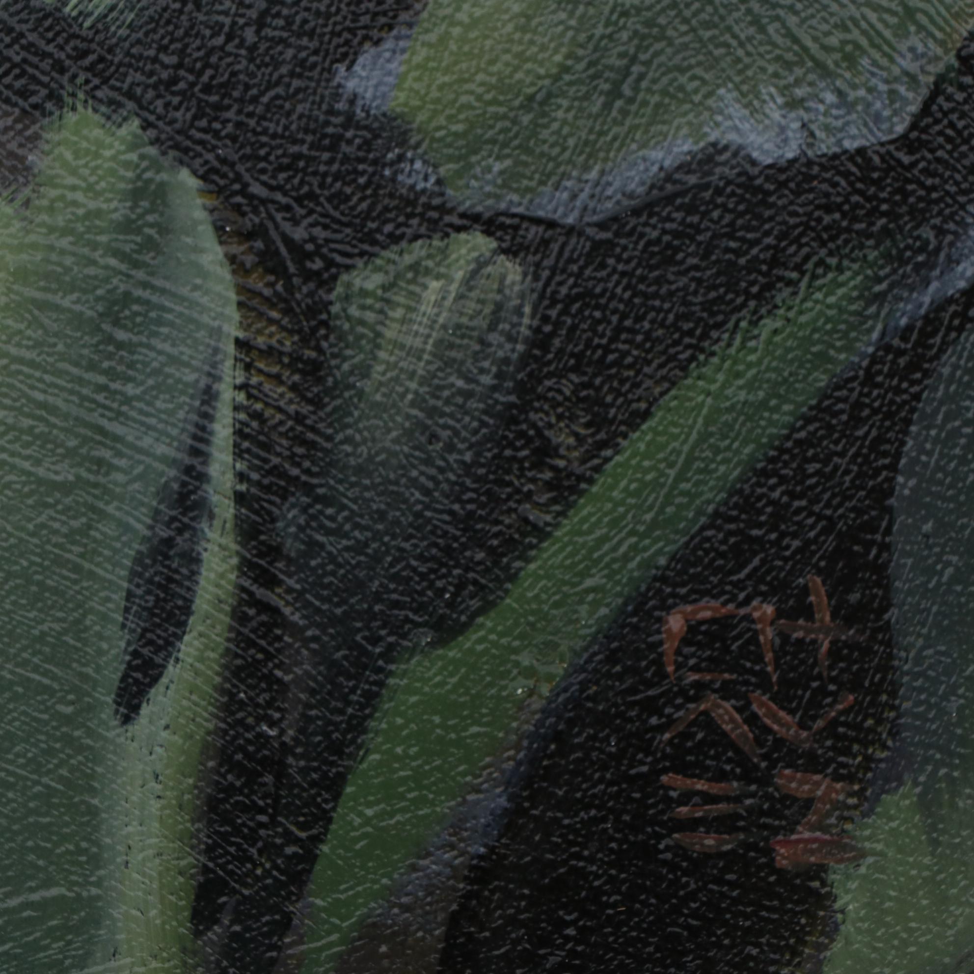 Alex Chavez Portrait Oil Painting of a Plague Doctor, 21st Century