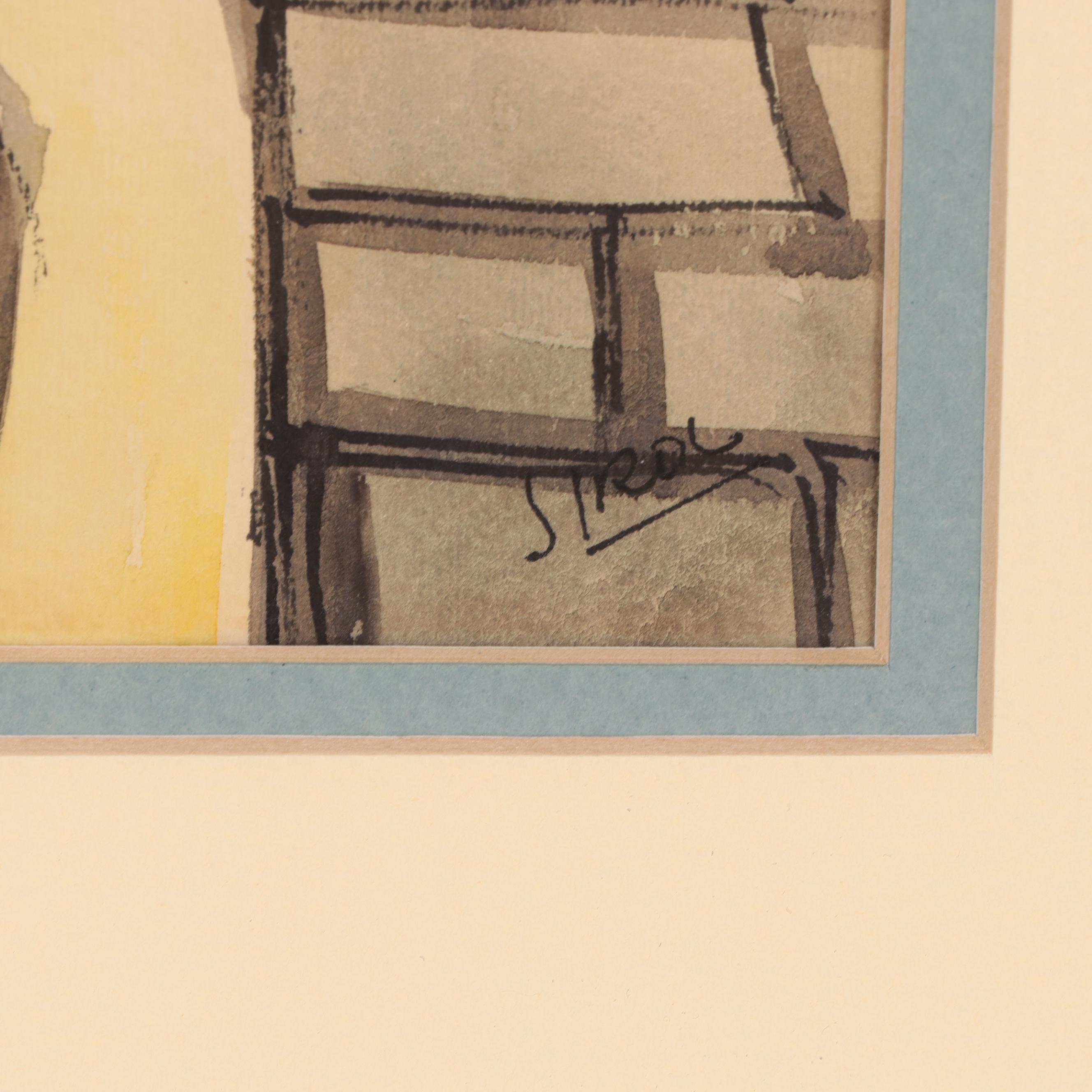 Canal Scene Watercolor Painting