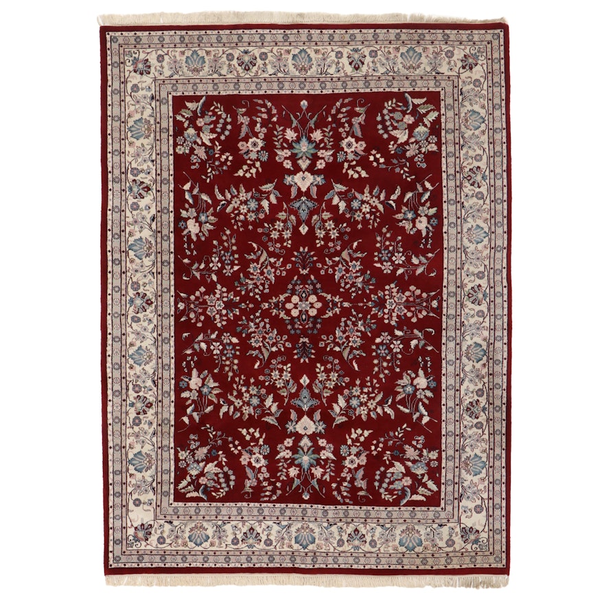 8'5 x 11'5 Hand-Knotted Indo-Persian Sarouk Rug, 2000s