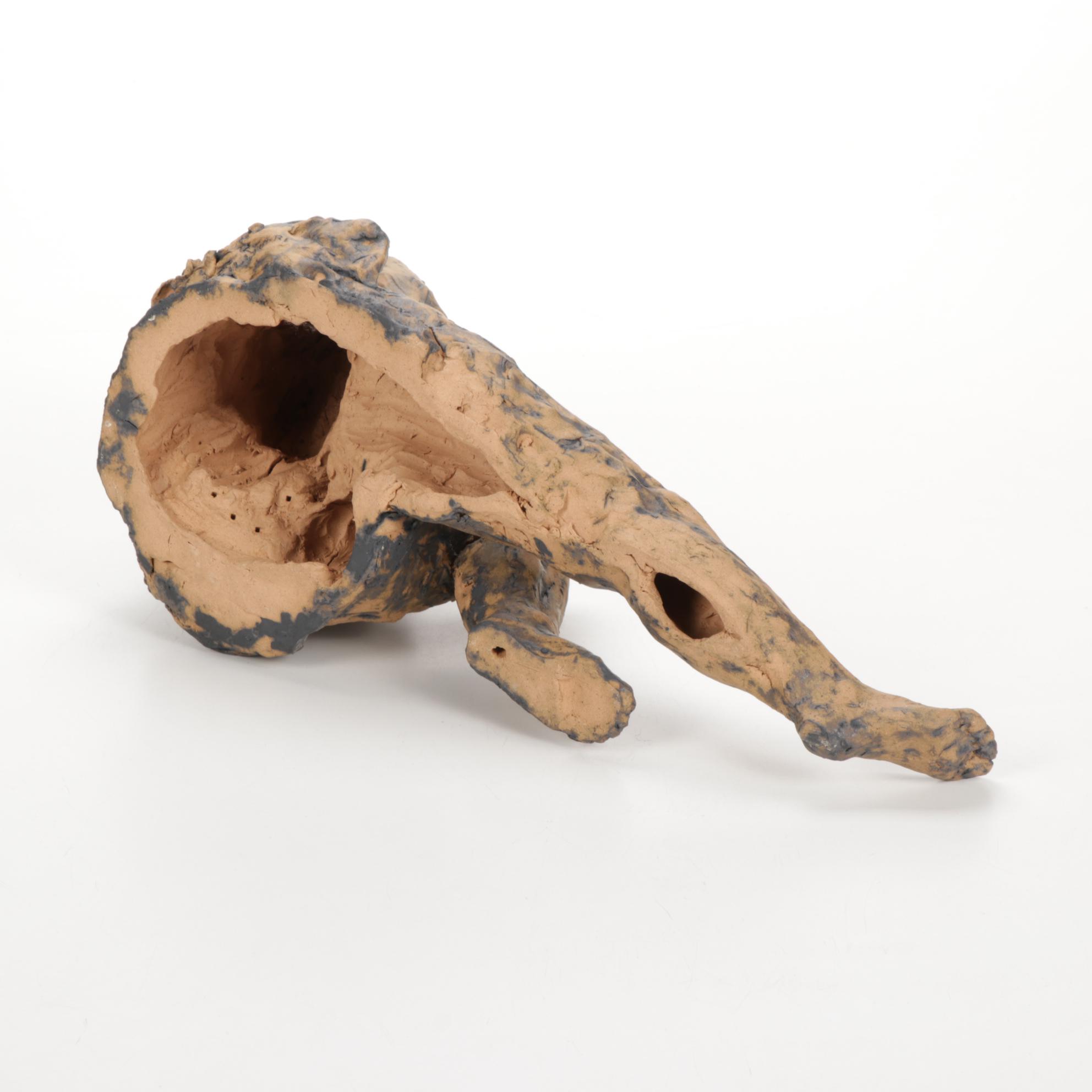 Patricia Pillitteri Ceramic Reclining Female Nude Sculpture