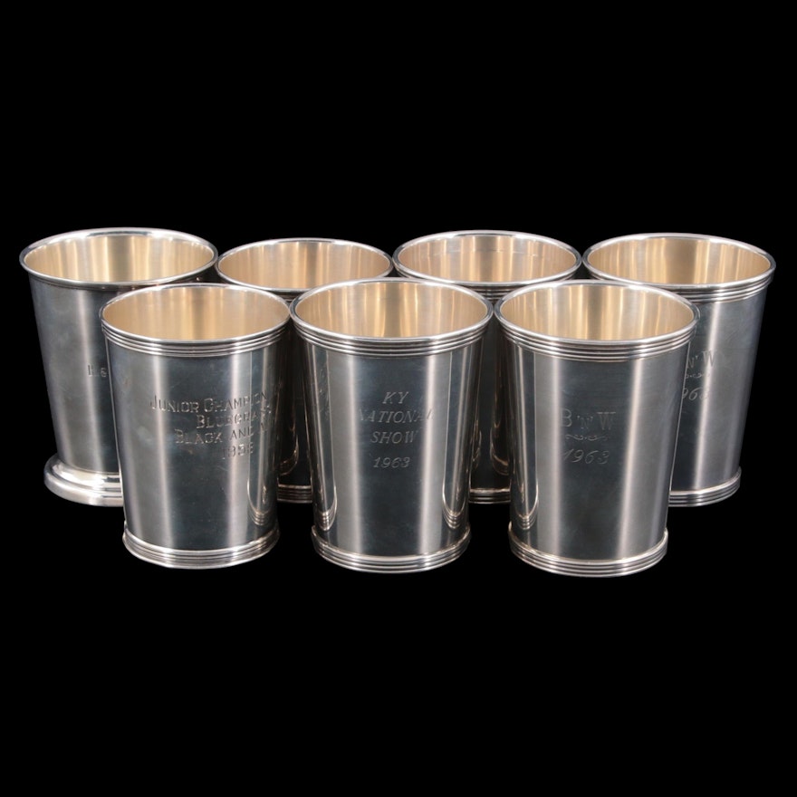 International Silver and Other Sterling Silver Julep Cups, Mid-20th Century