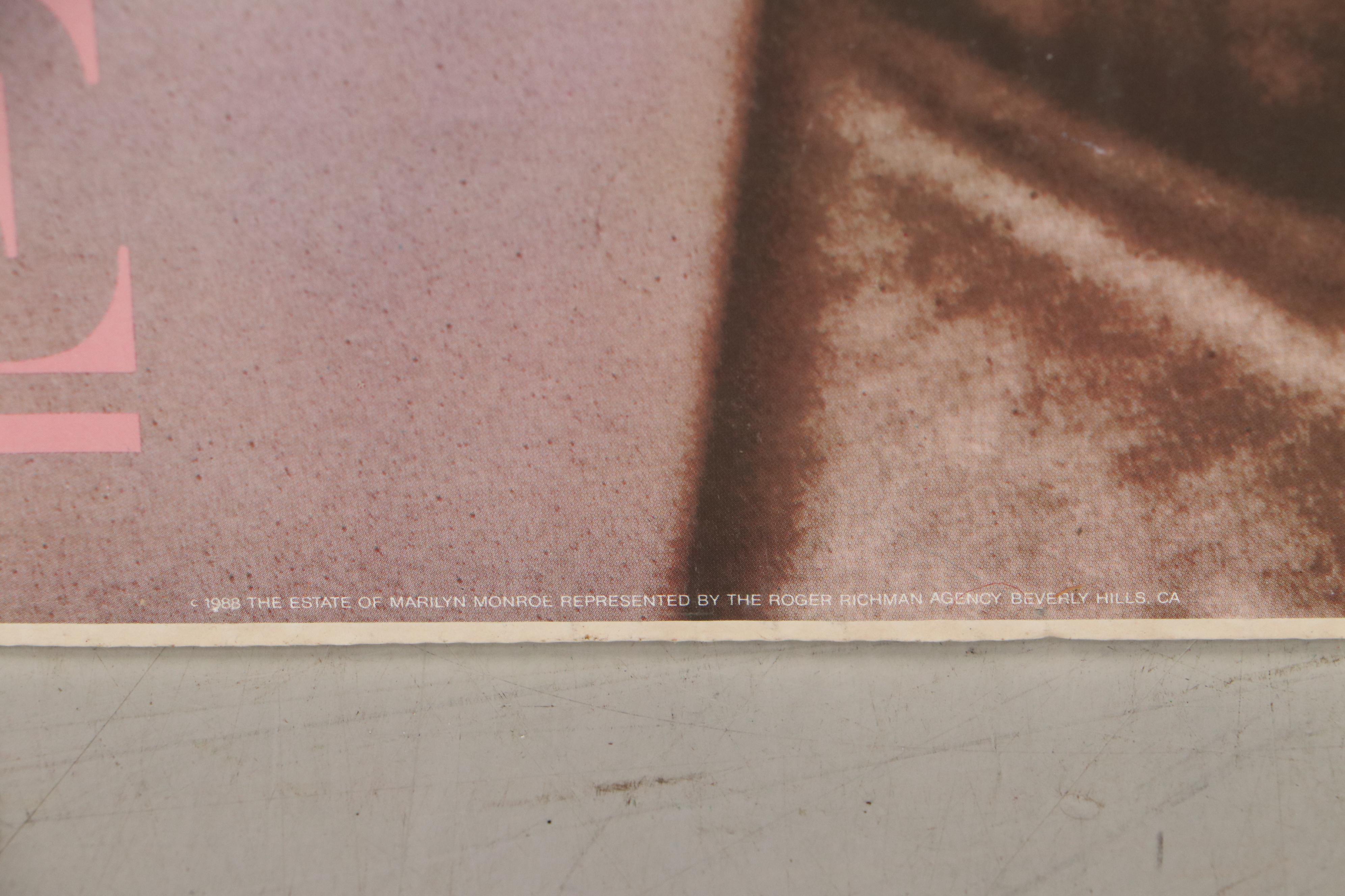 Chanel Perfume Offset Lithograph Advertisement Poster Featuring Marilyn Monroe