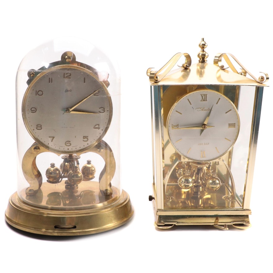 Schatz 1000 Day Brass Anniversary Clock with New Master Carriage Clock