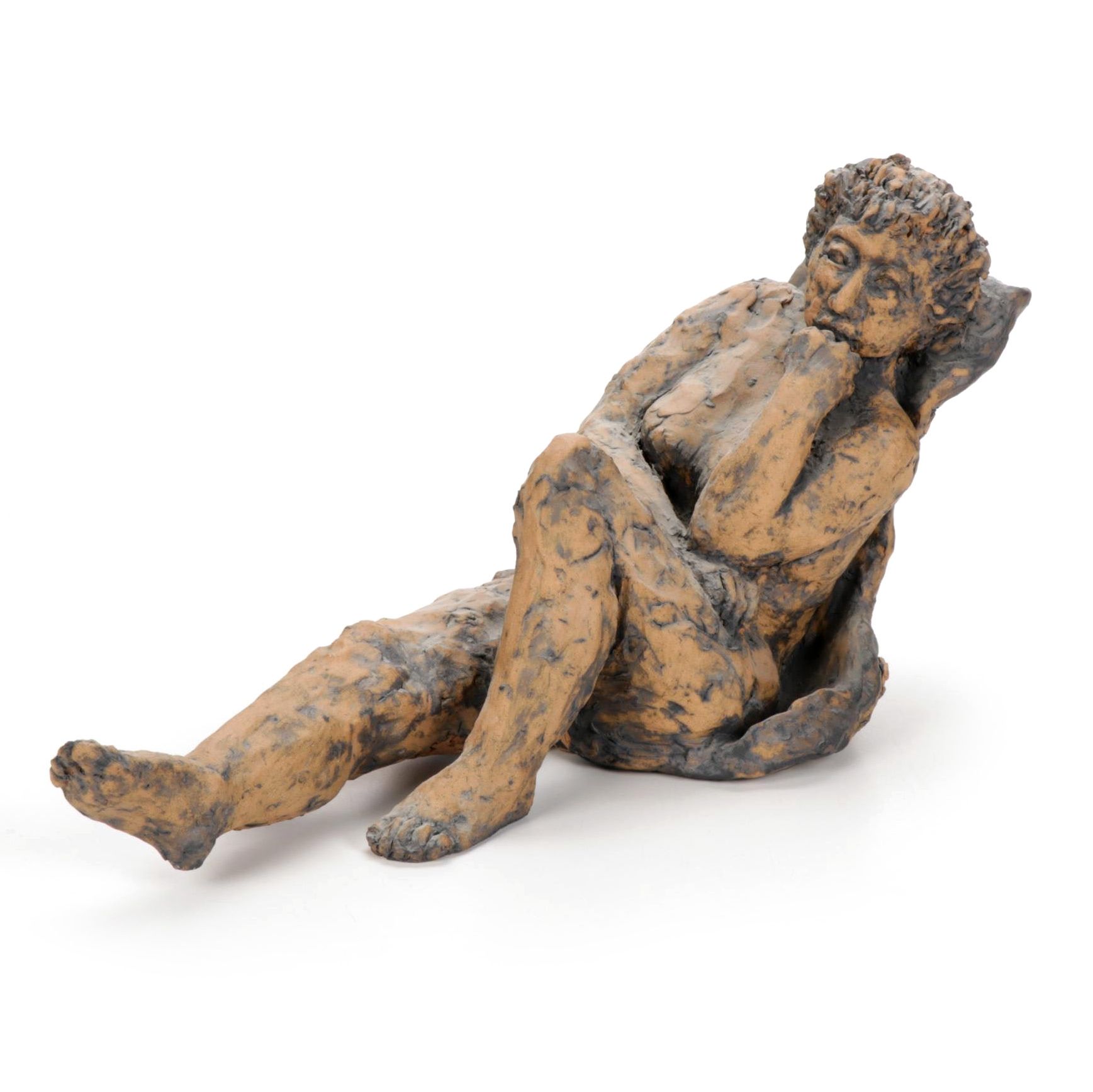 Patricia Pillitteri Ceramic Reclining Female Nude Sculpture