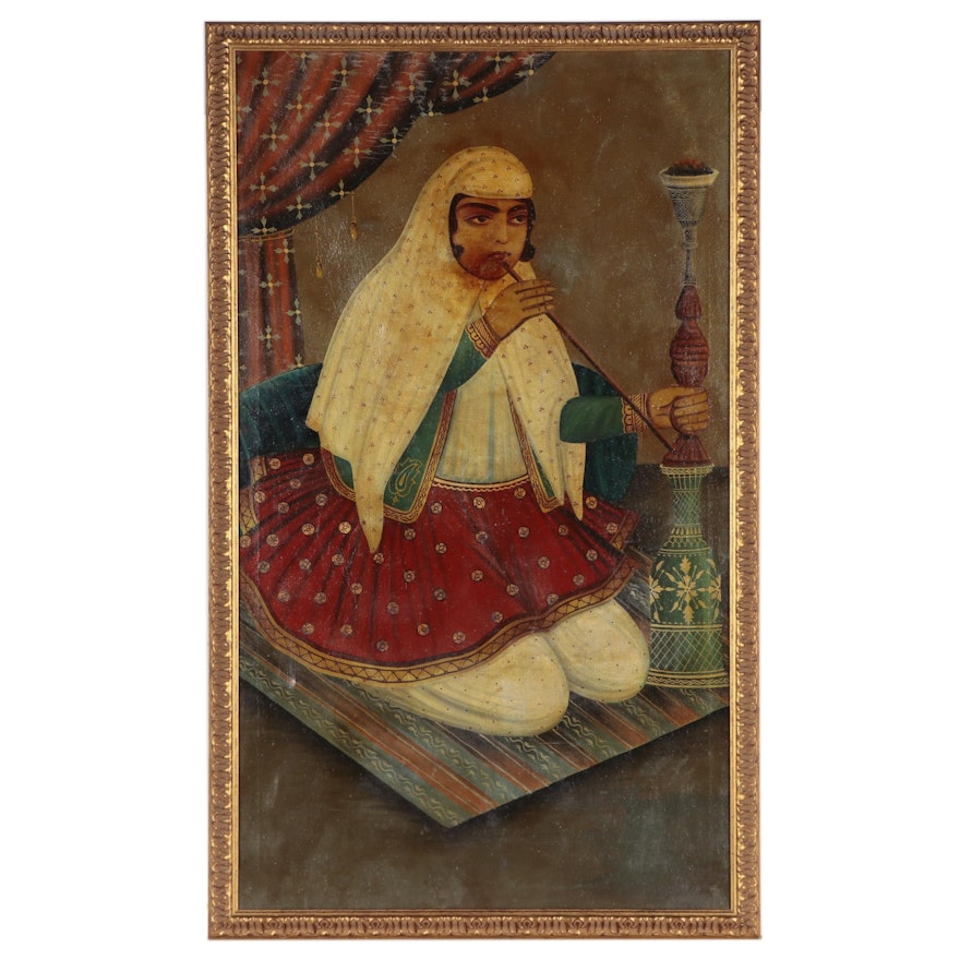 Qatar Style Oil Portrait, 19th Century