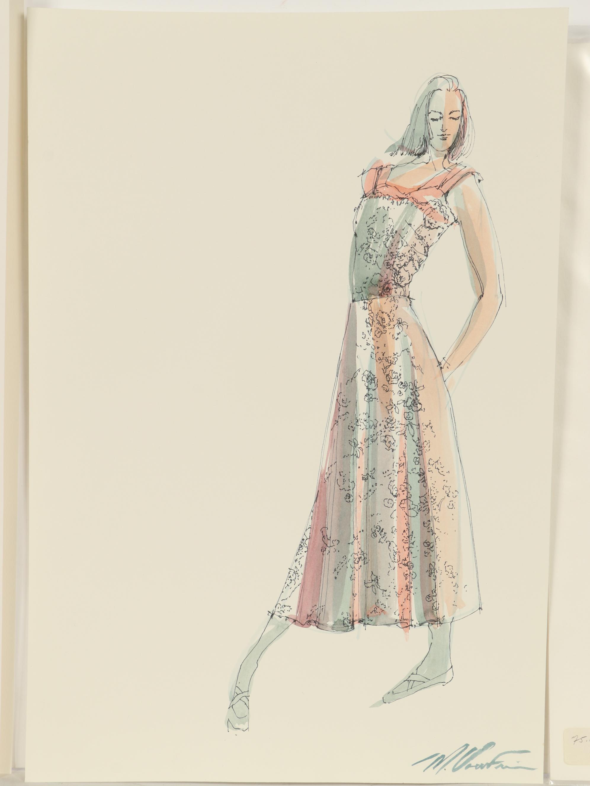 Margaret Voelker-Ferrier Watercolor Fashion Illustrations
