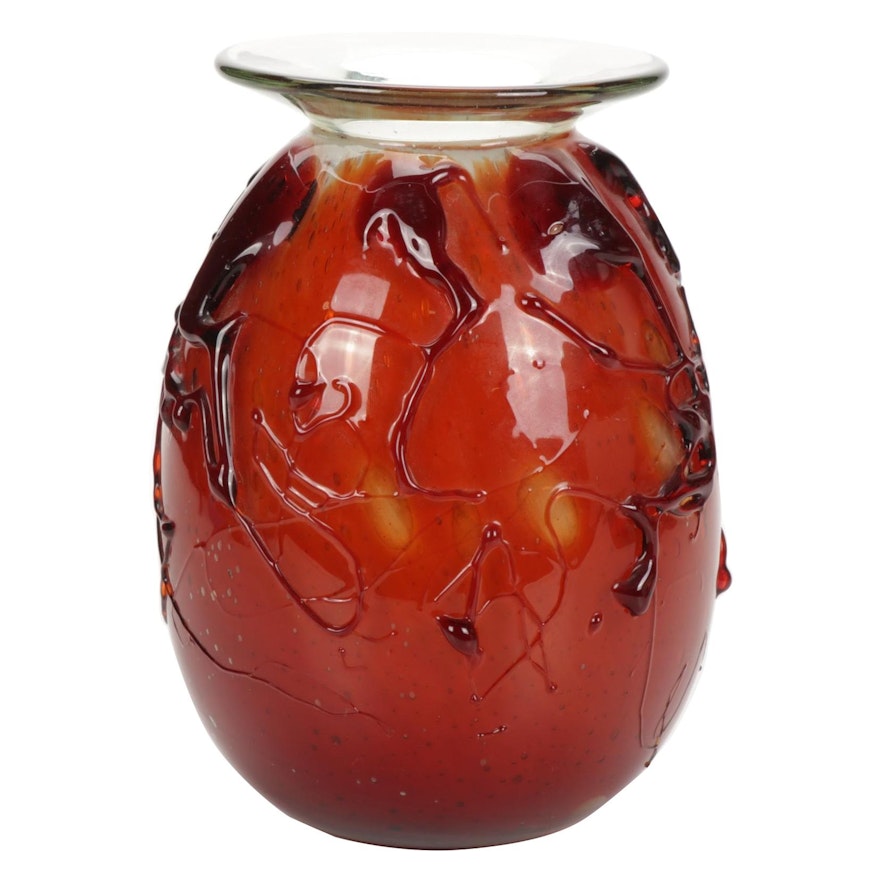 Handblown Art Glass Vase, 1975