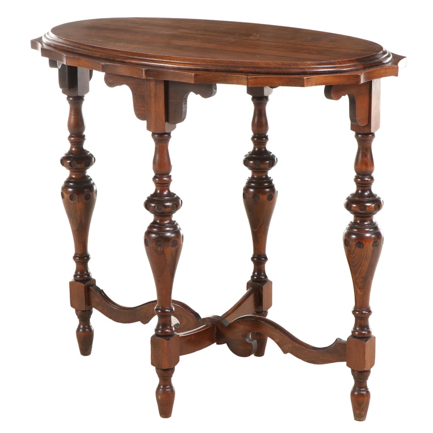 Jacobean Style Oval Center Table, Circa 1920s