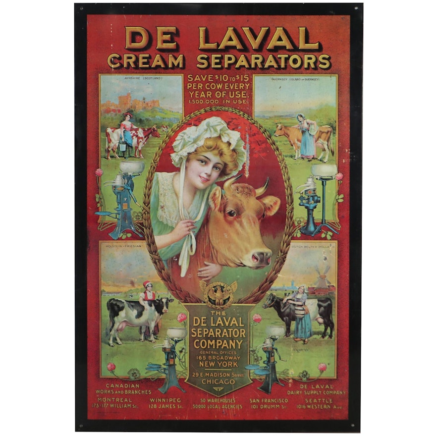 De Laval Cream Separator Co. Offset Lithograph Advertisement, Late 20th Century