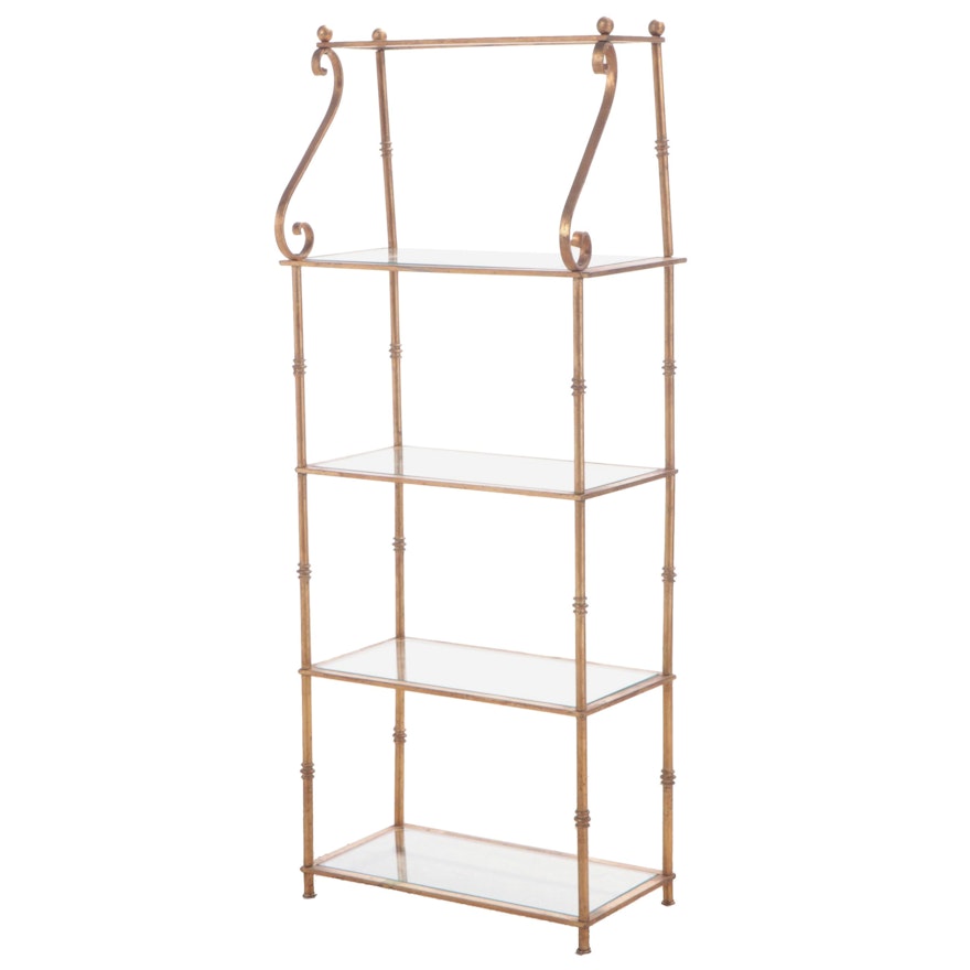 Gilt Framed Etagere Shelf Unit