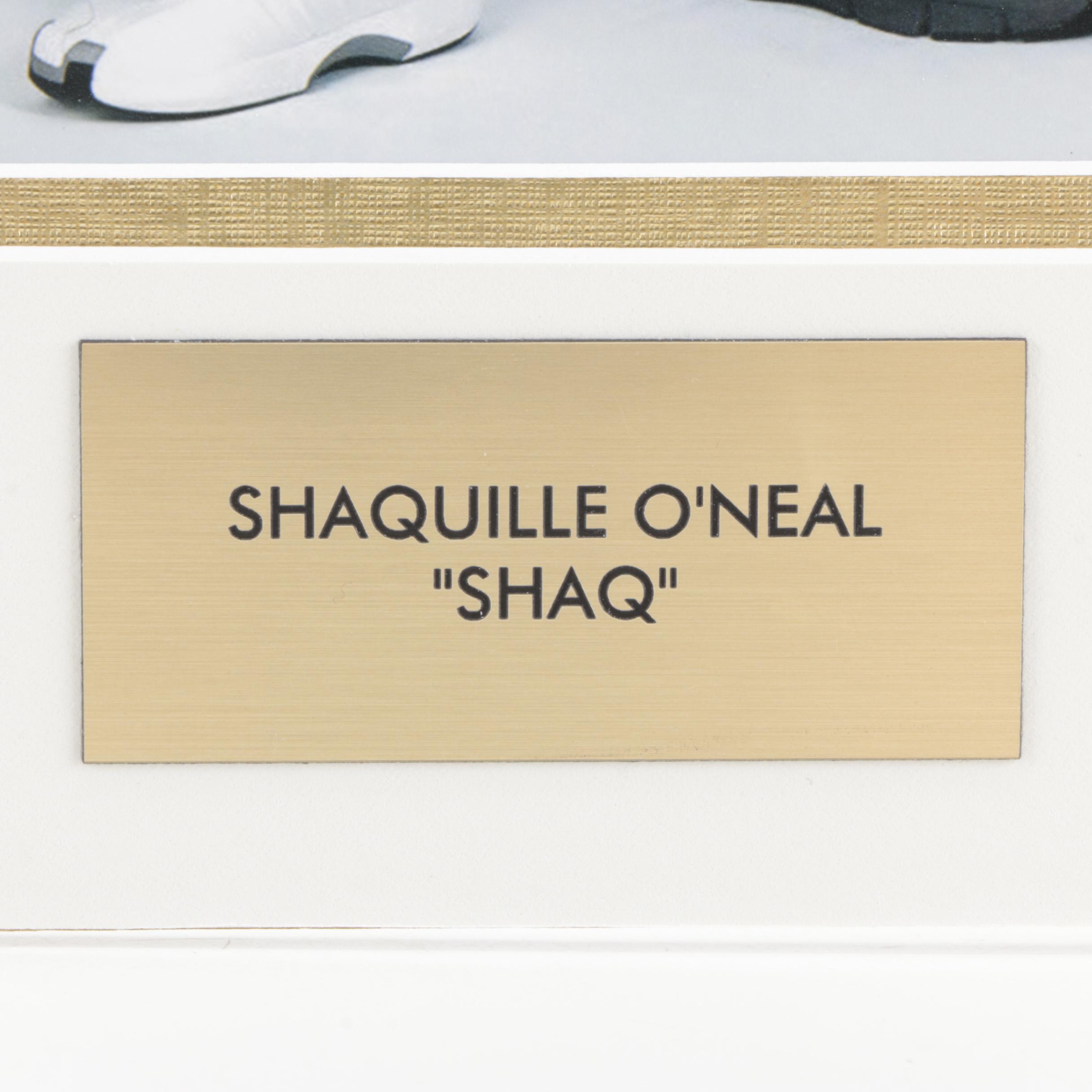 Shaquille O'Neal Signed Los Angeles Lakers Championship Trophy Photo Print, COA