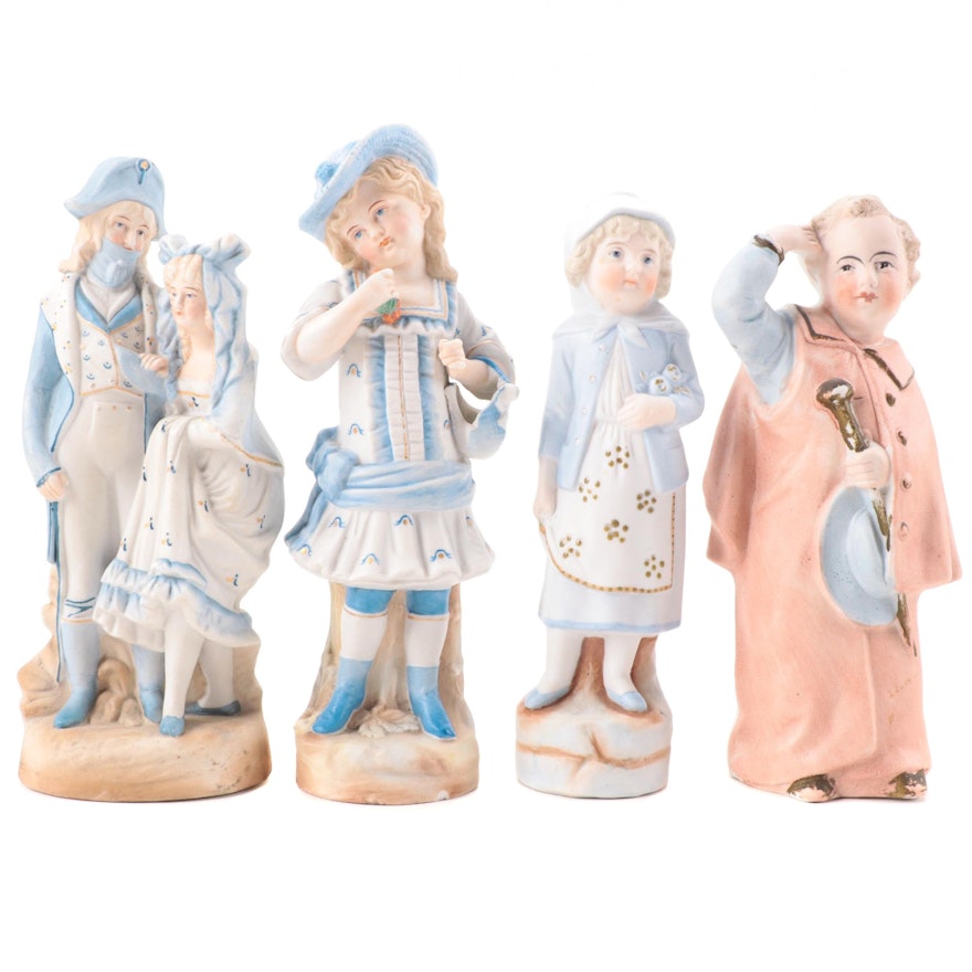 German Bisque Figurines, Early to Mid 20th Century