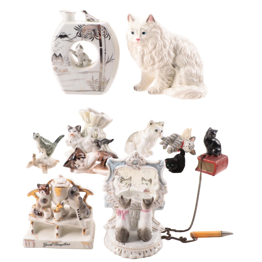 Royal Doulton, Nippon Yoko Boeki and Other Cat Figurines and Fairings