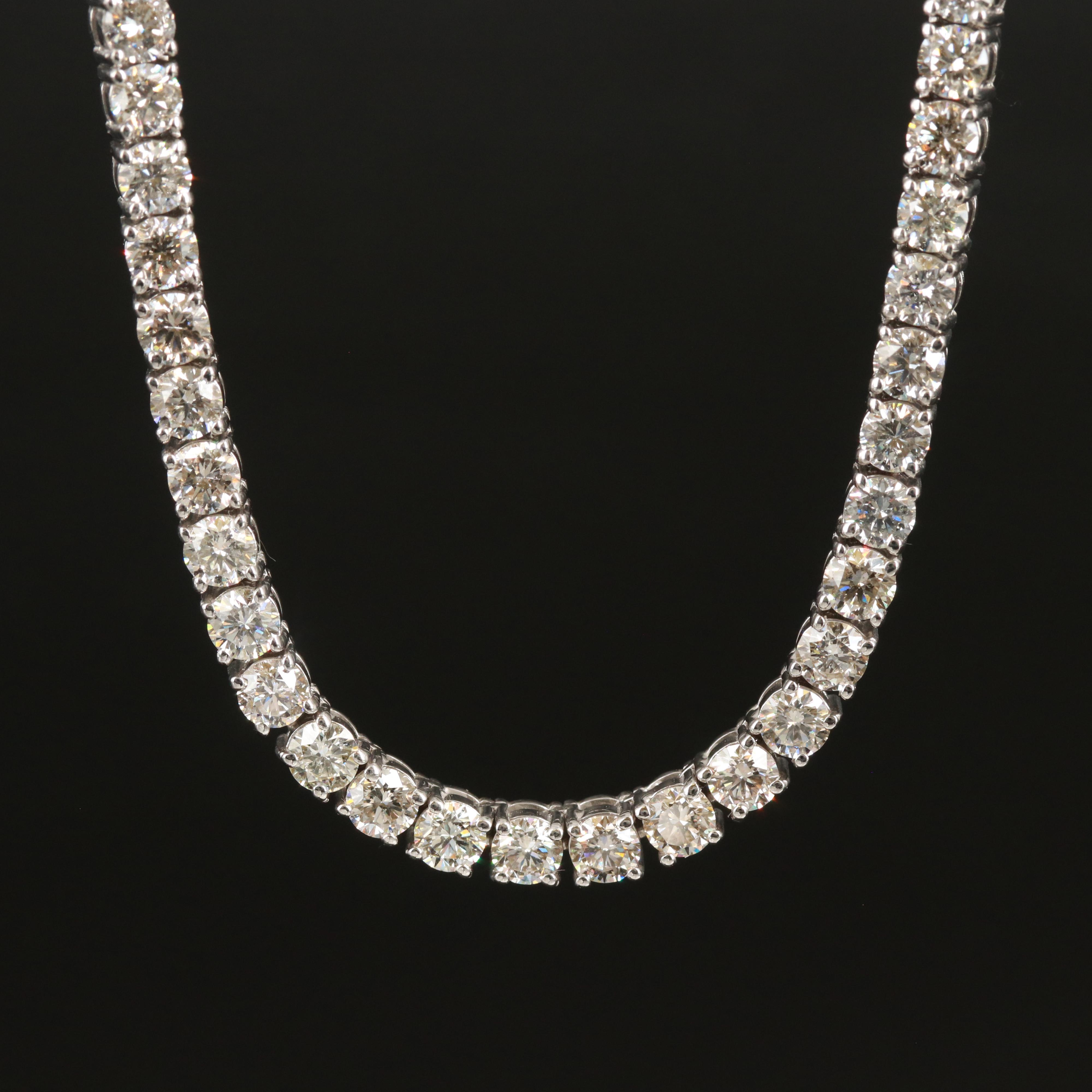 14K 24.64 CTW Diamond Line Necklace