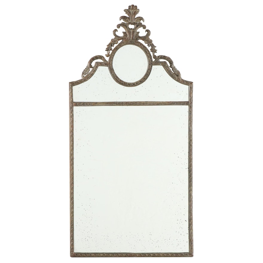 The Uttermost Company Louis XVI Style Patinated Metal and Composite Mirror