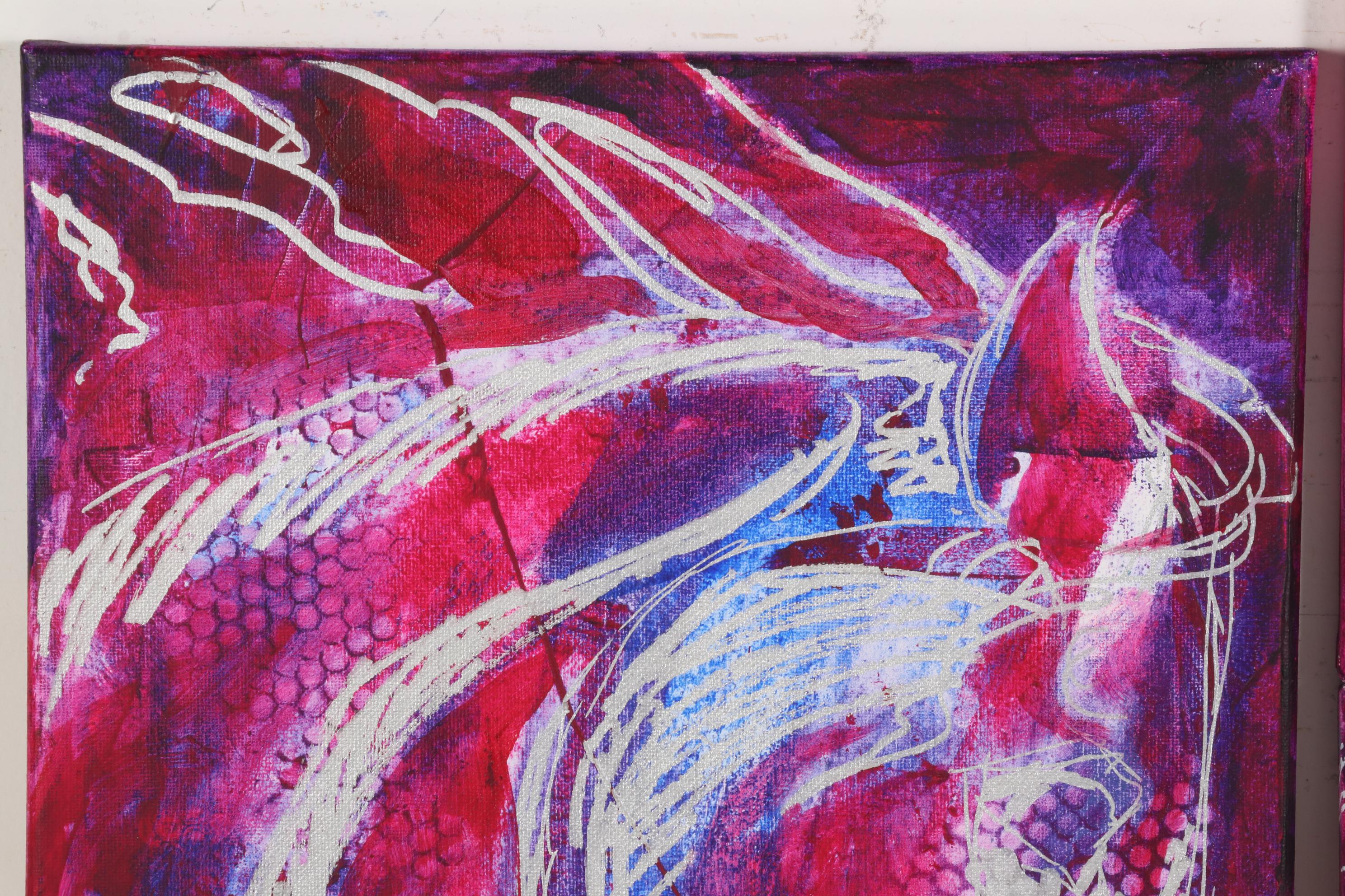 Patricia Pillitteri Equine Portrait Acrylic Paintings, 21st Century