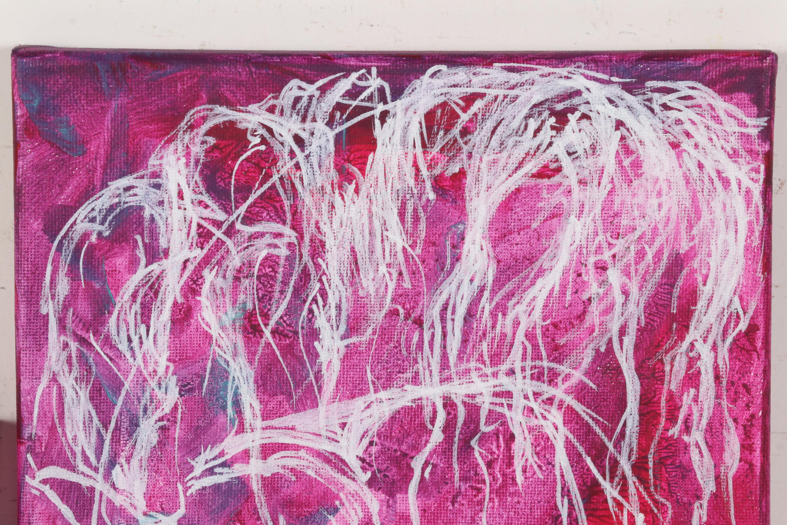 Patricia Pillitteri Equine Portrait Acrylic Paintings, 21st Century