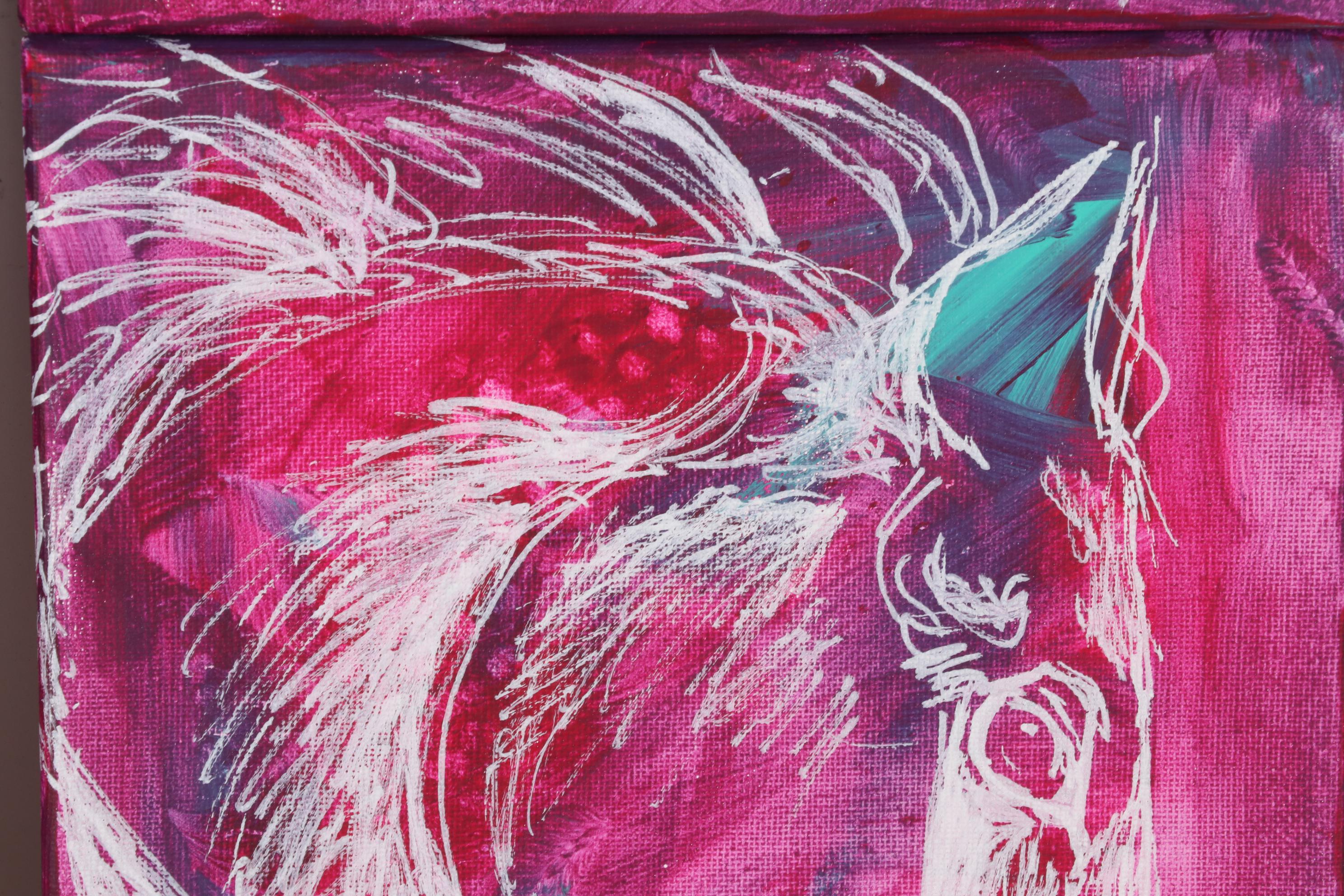 Patricia Pillitteri Equine Portrait Acrylic Paintings, 21st Century