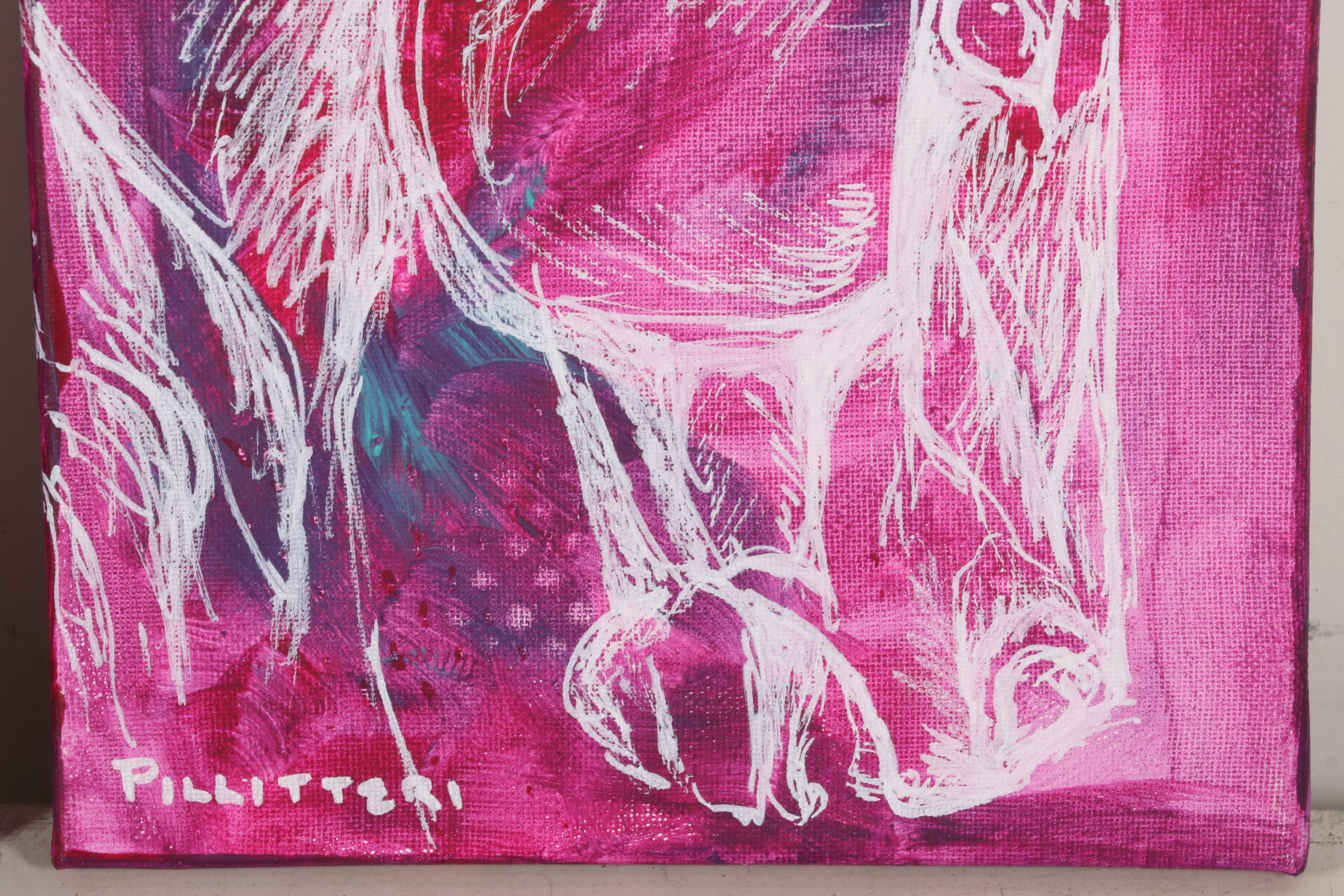 Patricia Pillitteri Equine Portrait Acrylic Paintings, 21st Century