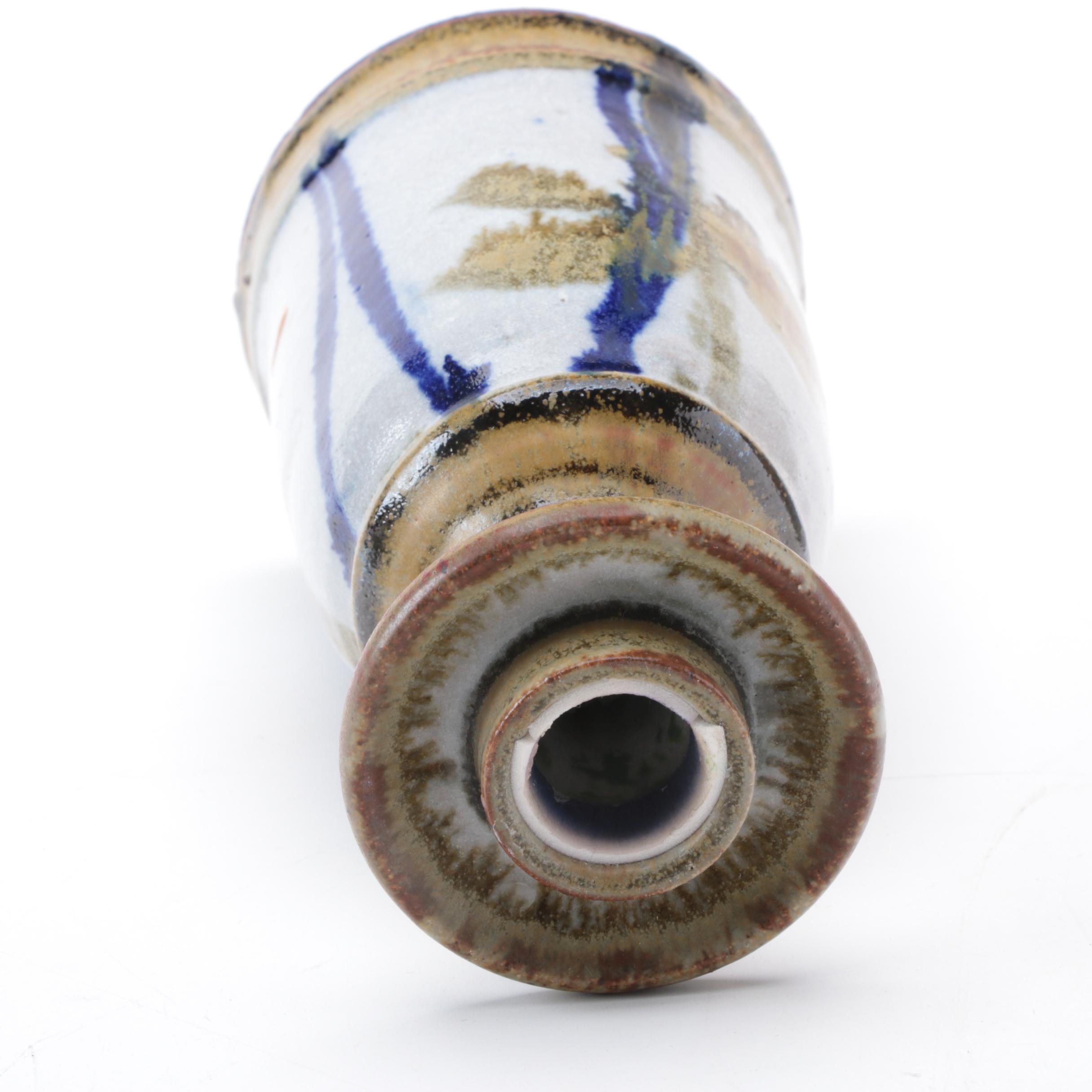 Robert Sperry Studio Stoneware Candlestick and Other Table Accessories