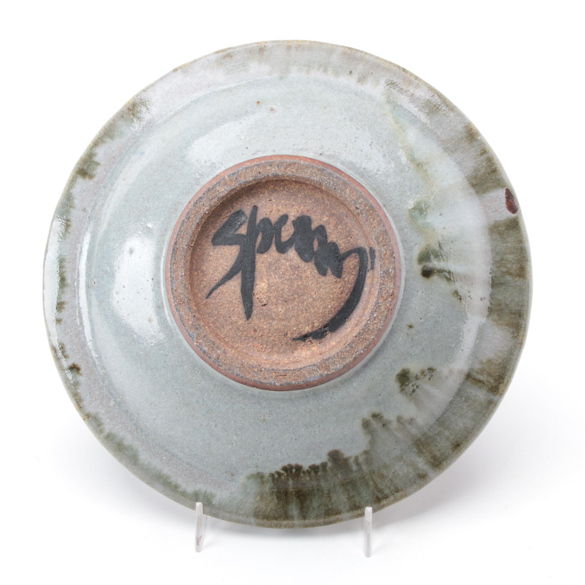 Robert Sperry Studio Stoneware Candlestick and Other Table Accessories