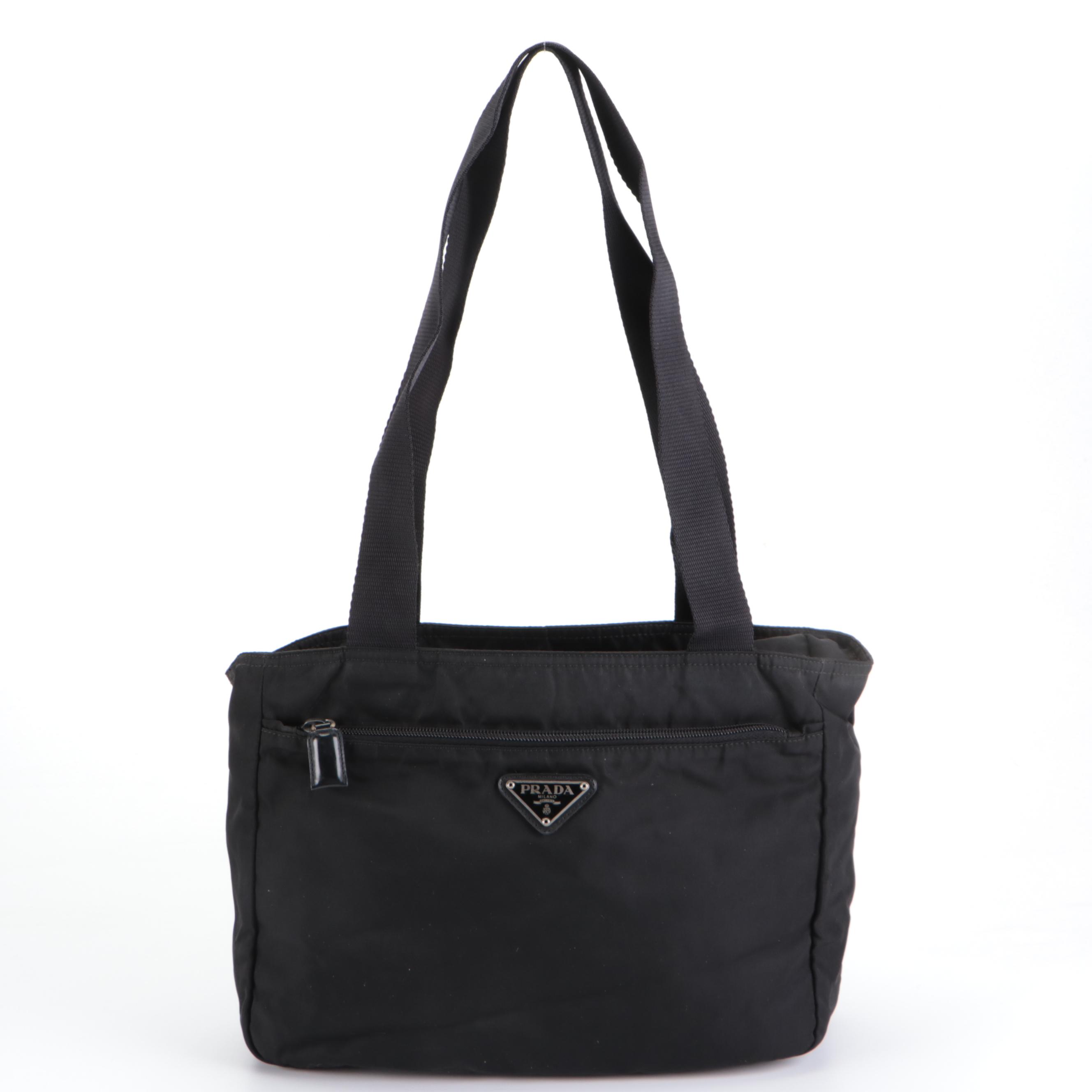 Prada Black Tessuto Nylon Shoulder Bag