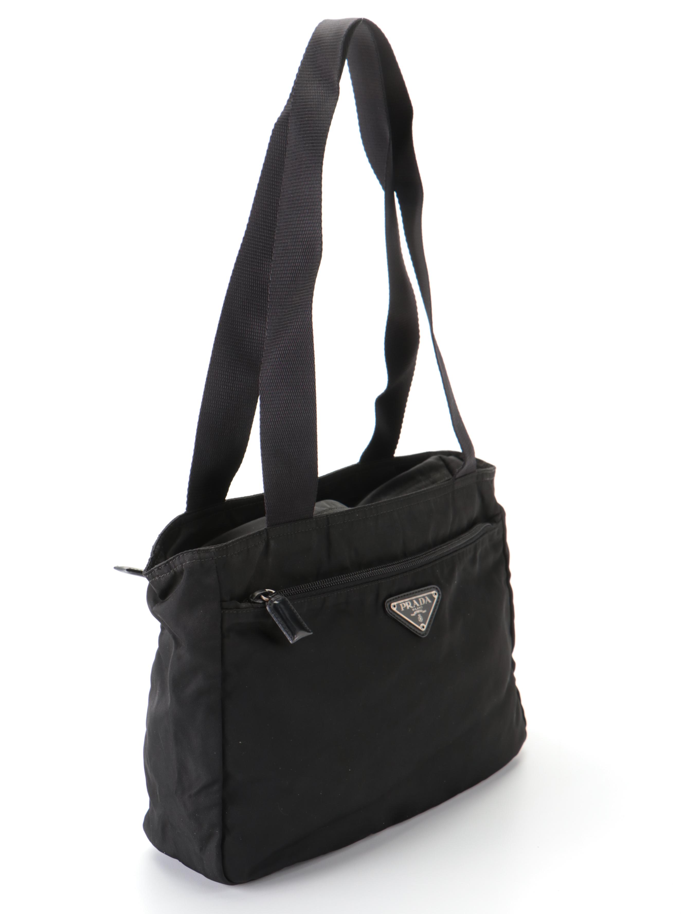 Prada Black Tessuto Nylon Shoulder Bag