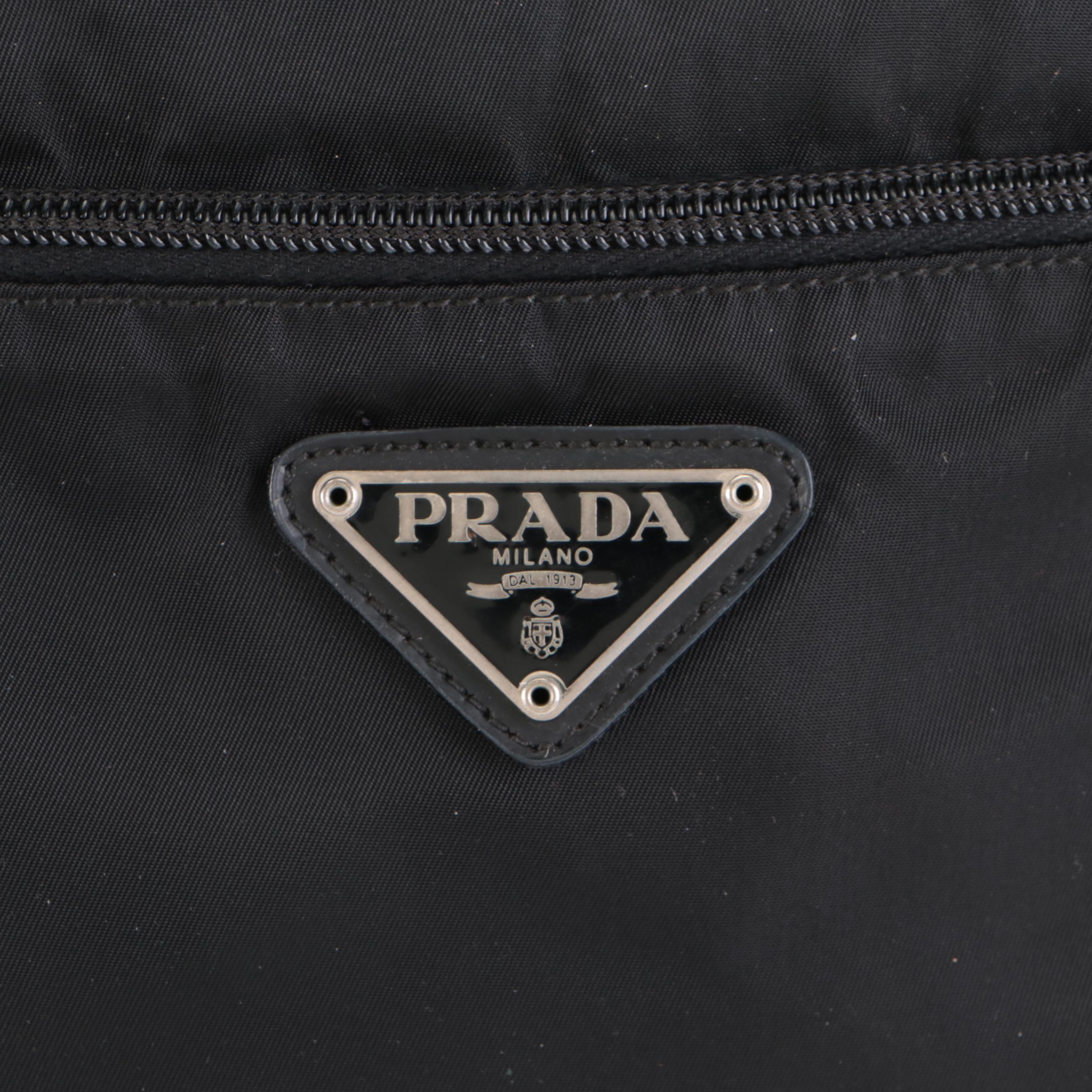 Prada Black Tessuto Nylon Shoulder Bag