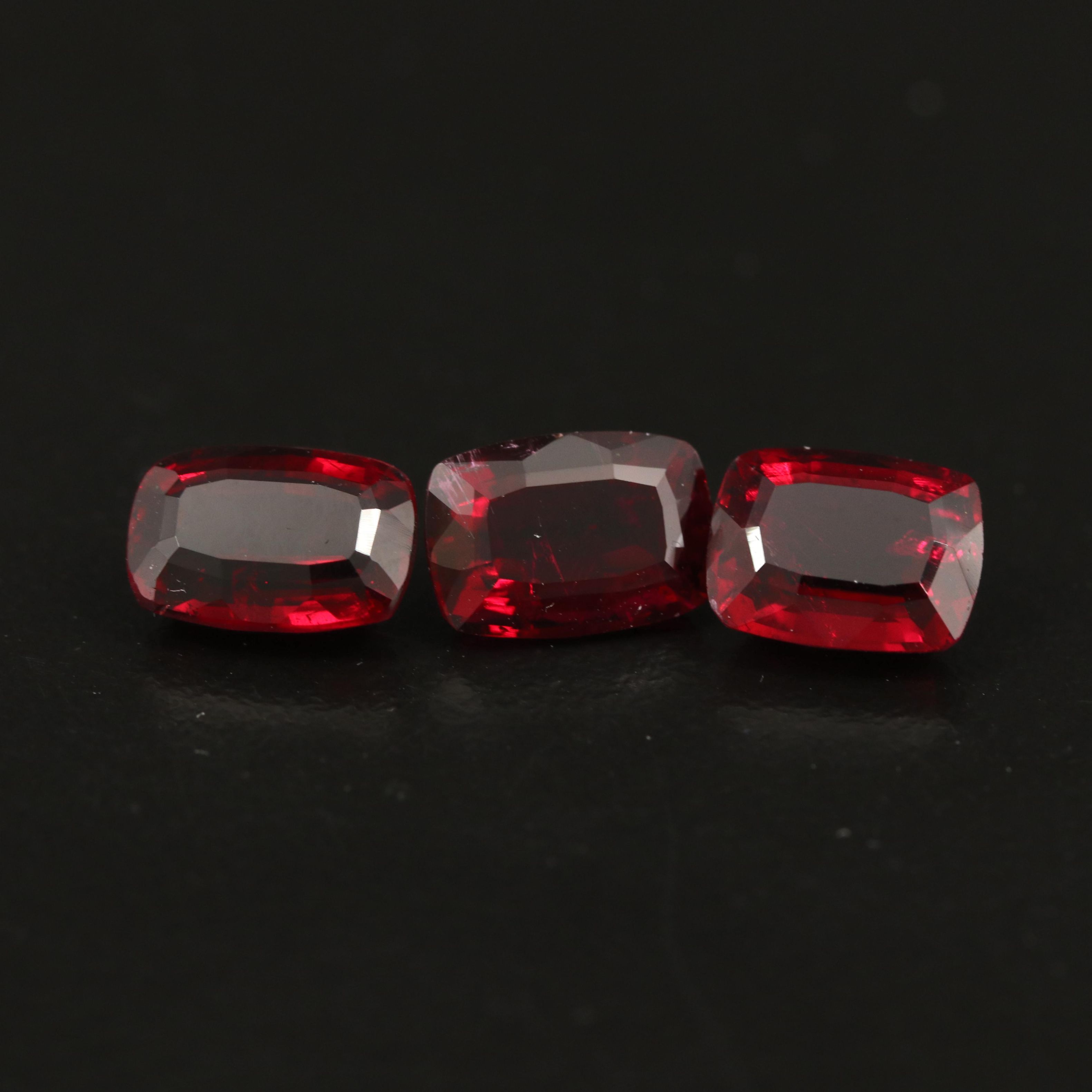 Loose 6.41 CTW Cushion Faceted Rubellites