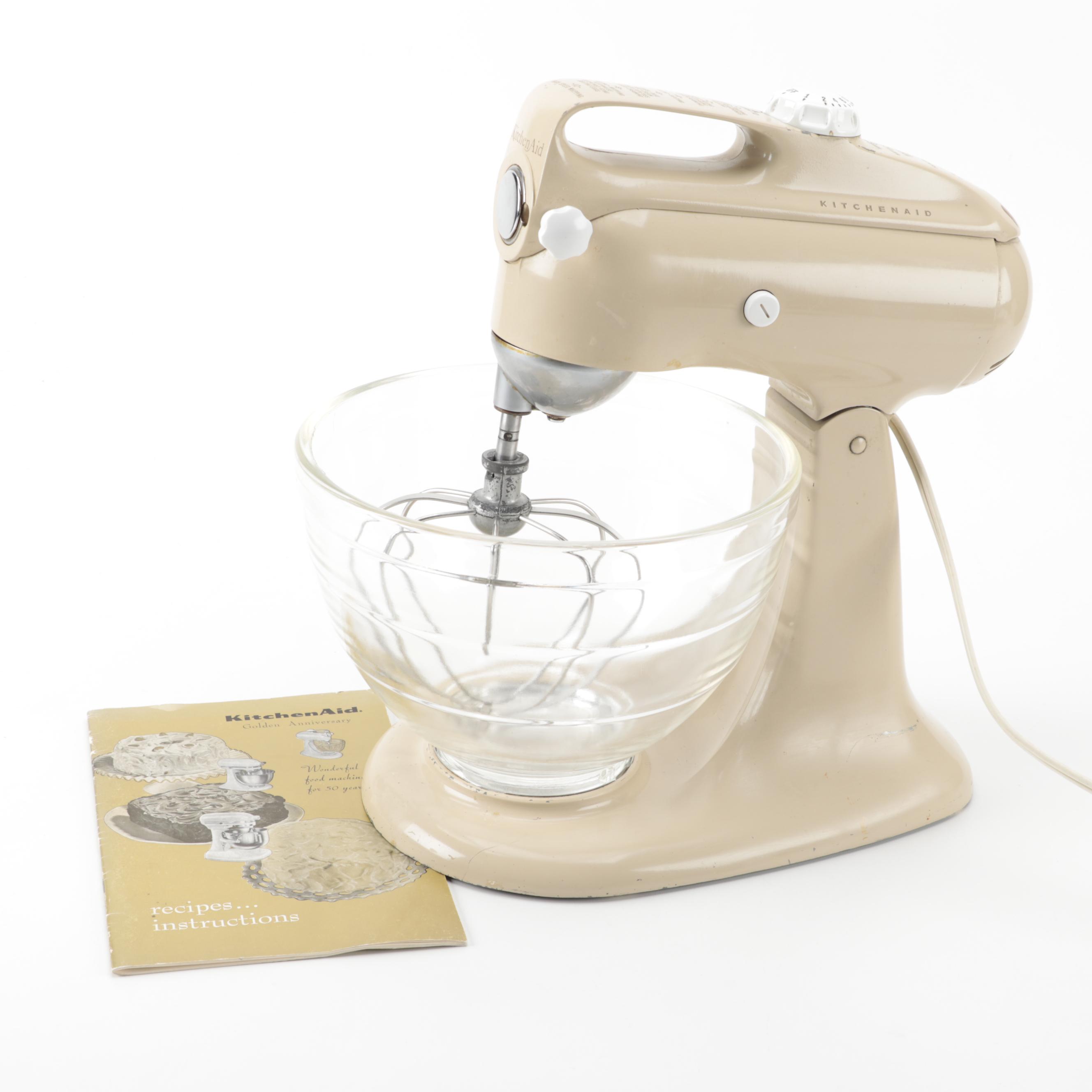 KitchenAid Model 4C Golden Anniversary Stand Mixer with Glass Bowl, 1965