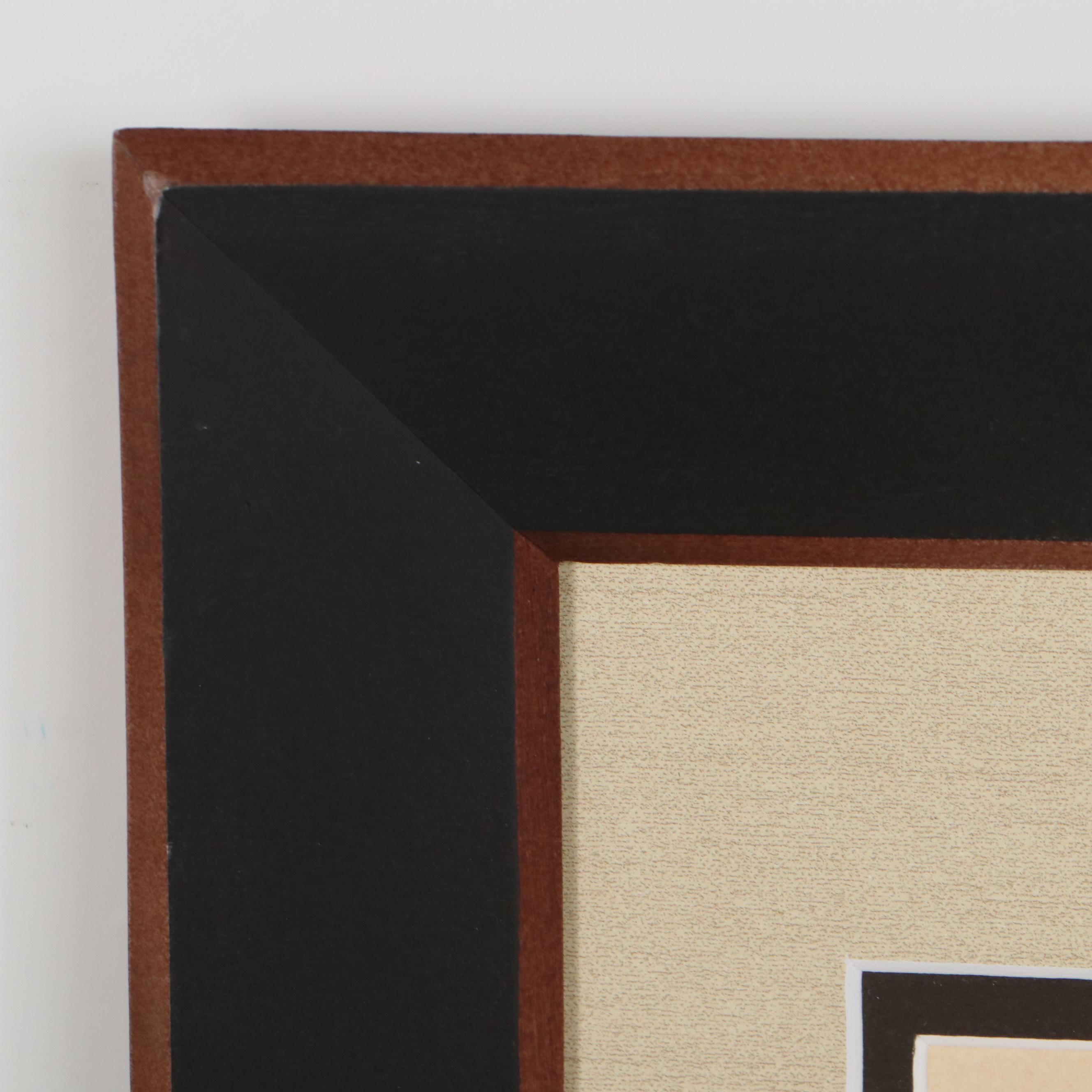 Victor Vasarely Op Art Lithograph of Zebras