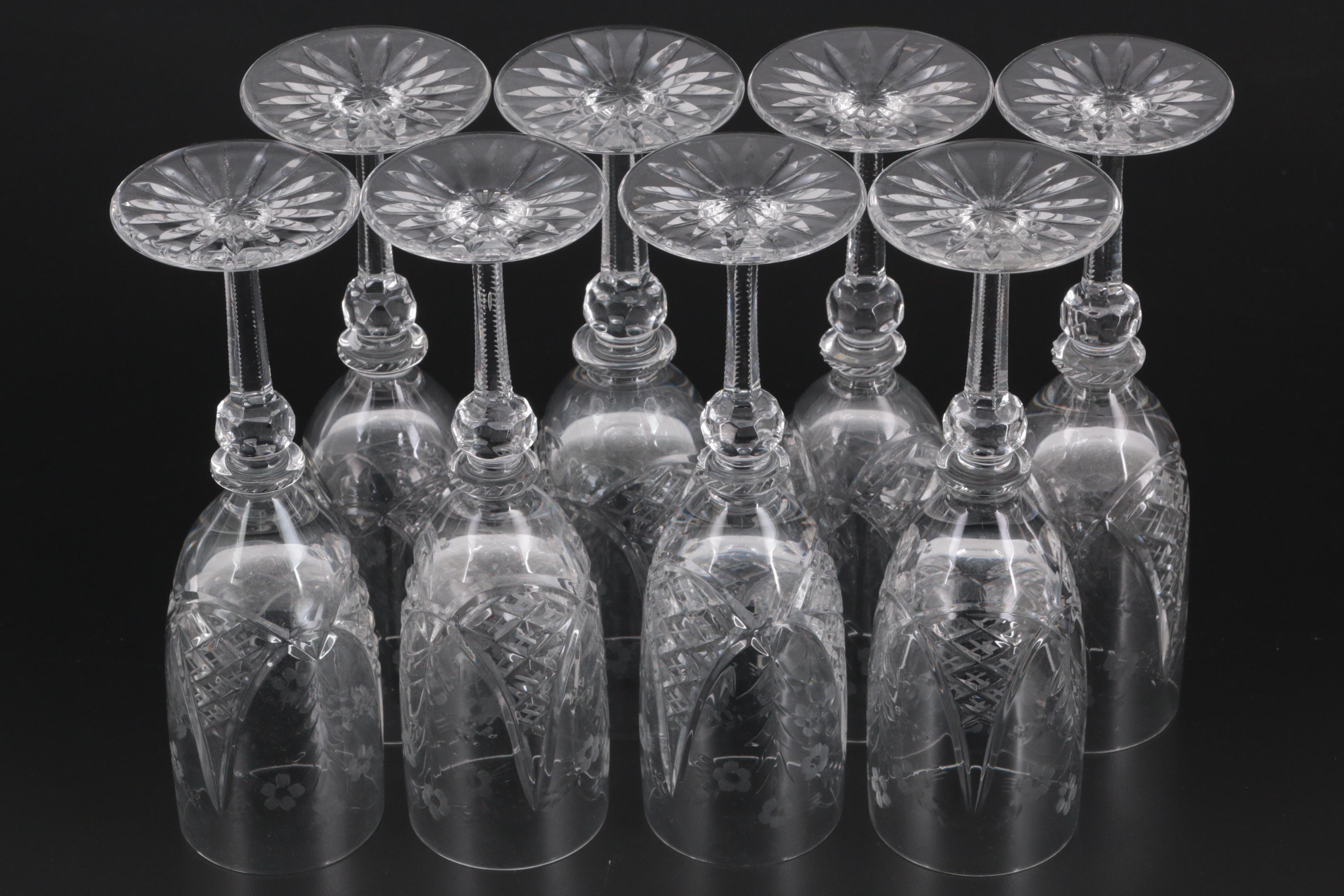 Rogaska "Jasmine" Crystal Champagne Flutes