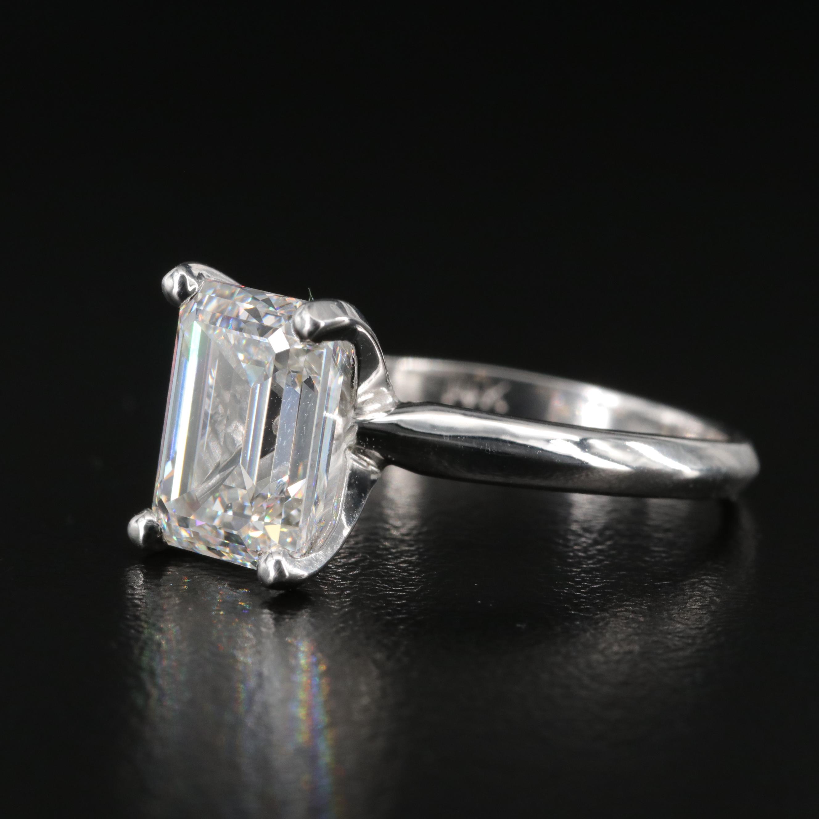 14K 3.51 CT Diamond Solitaire Ring with IGI Report