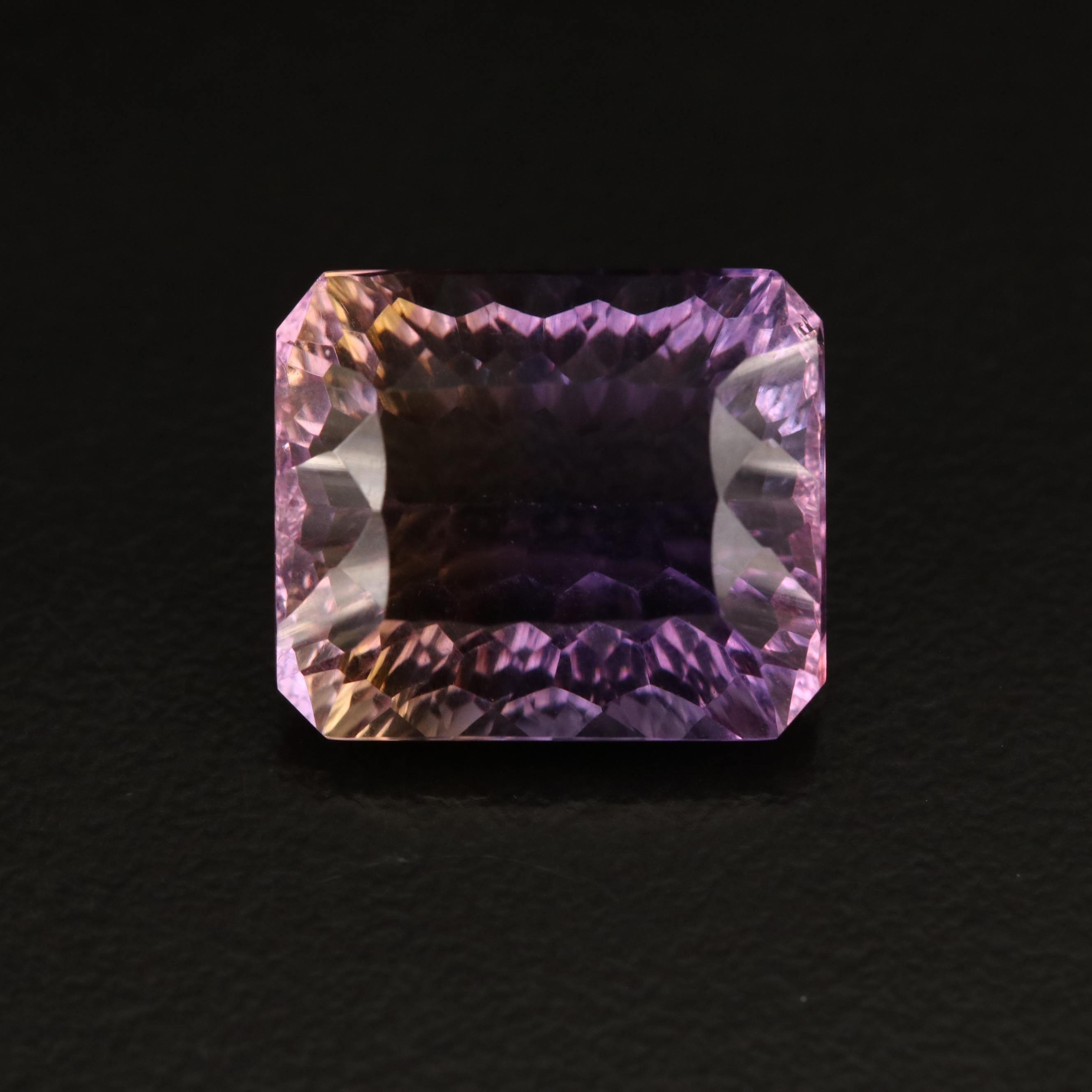 Loose 9.76 CT Rectangular Fantasy Ametrine