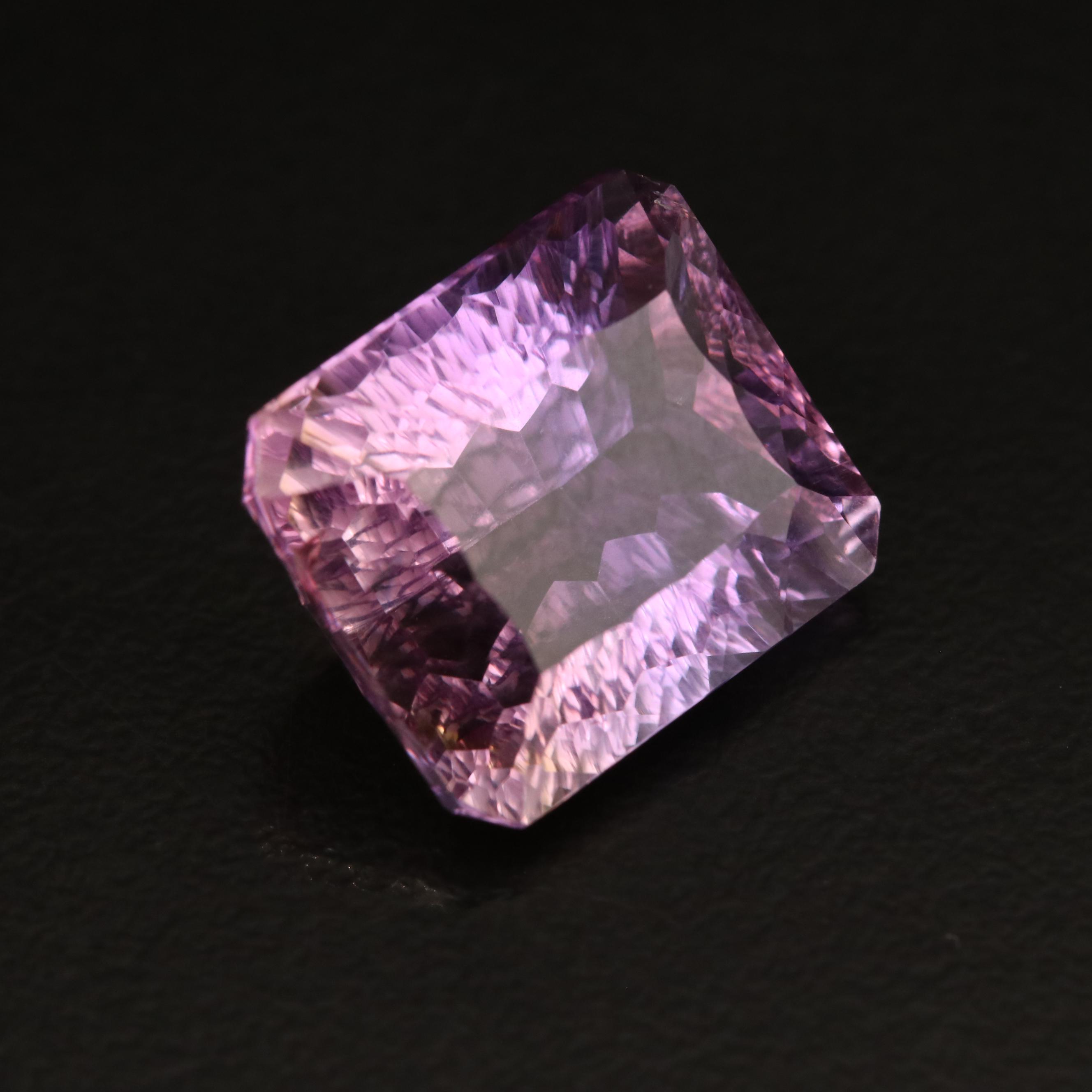 Loose 9.76 CT Rectangular Fantasy Ametrine