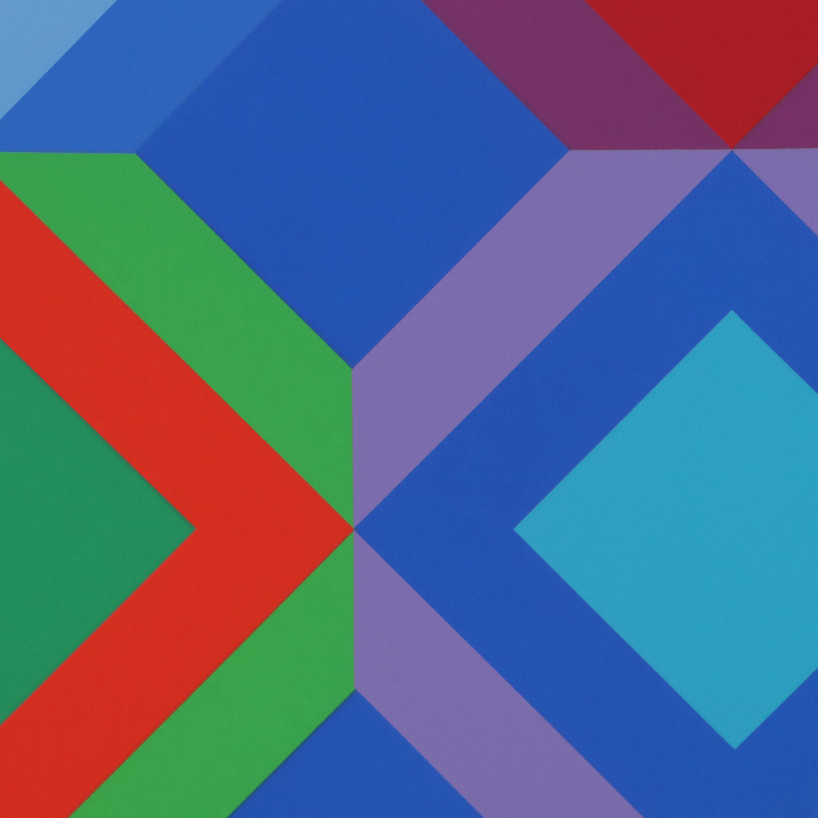 Victor Vasarely Op Art Serigraph "Okta - Rouge," 1974