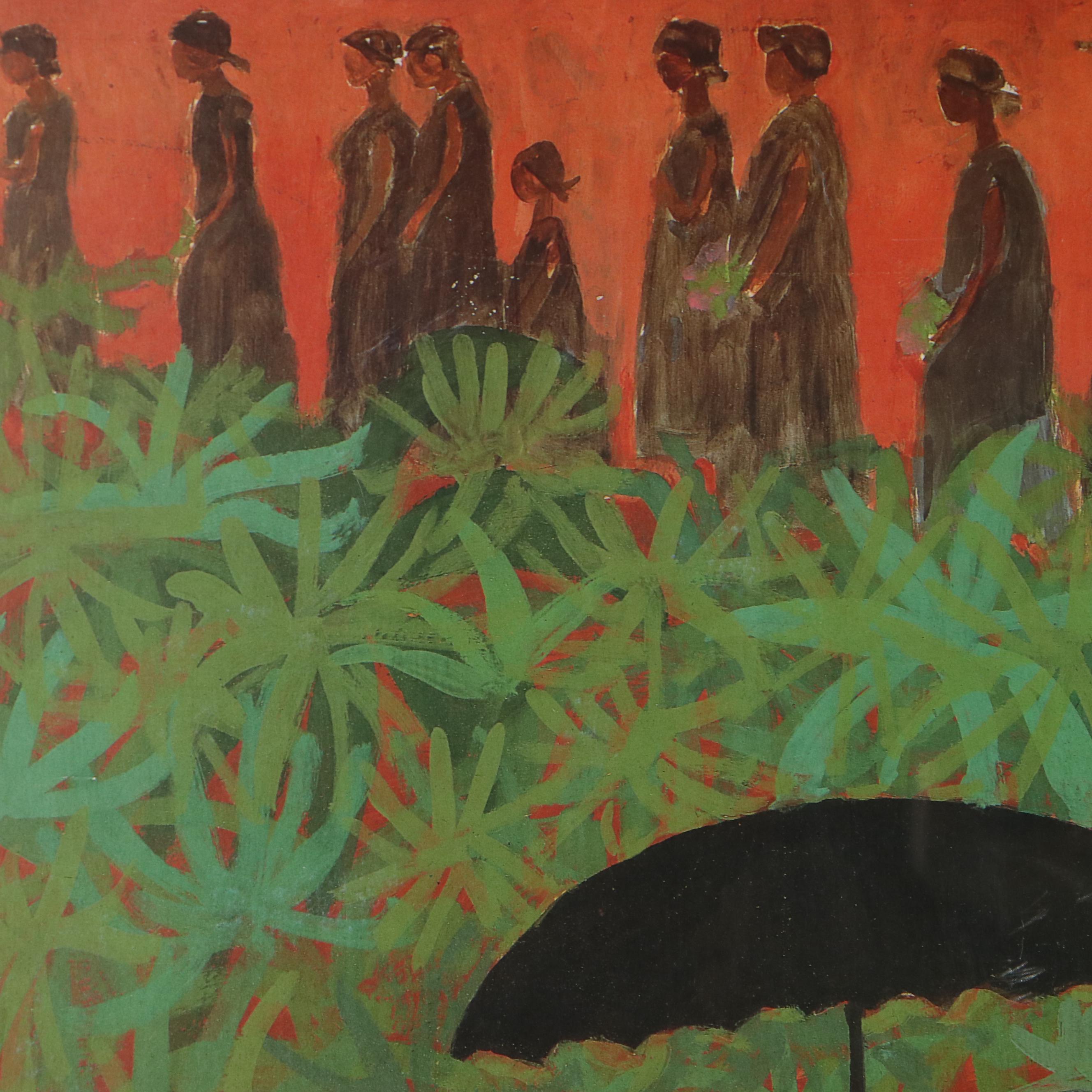 Ellis Wilson Offset Lithograph "Funeral Procession"