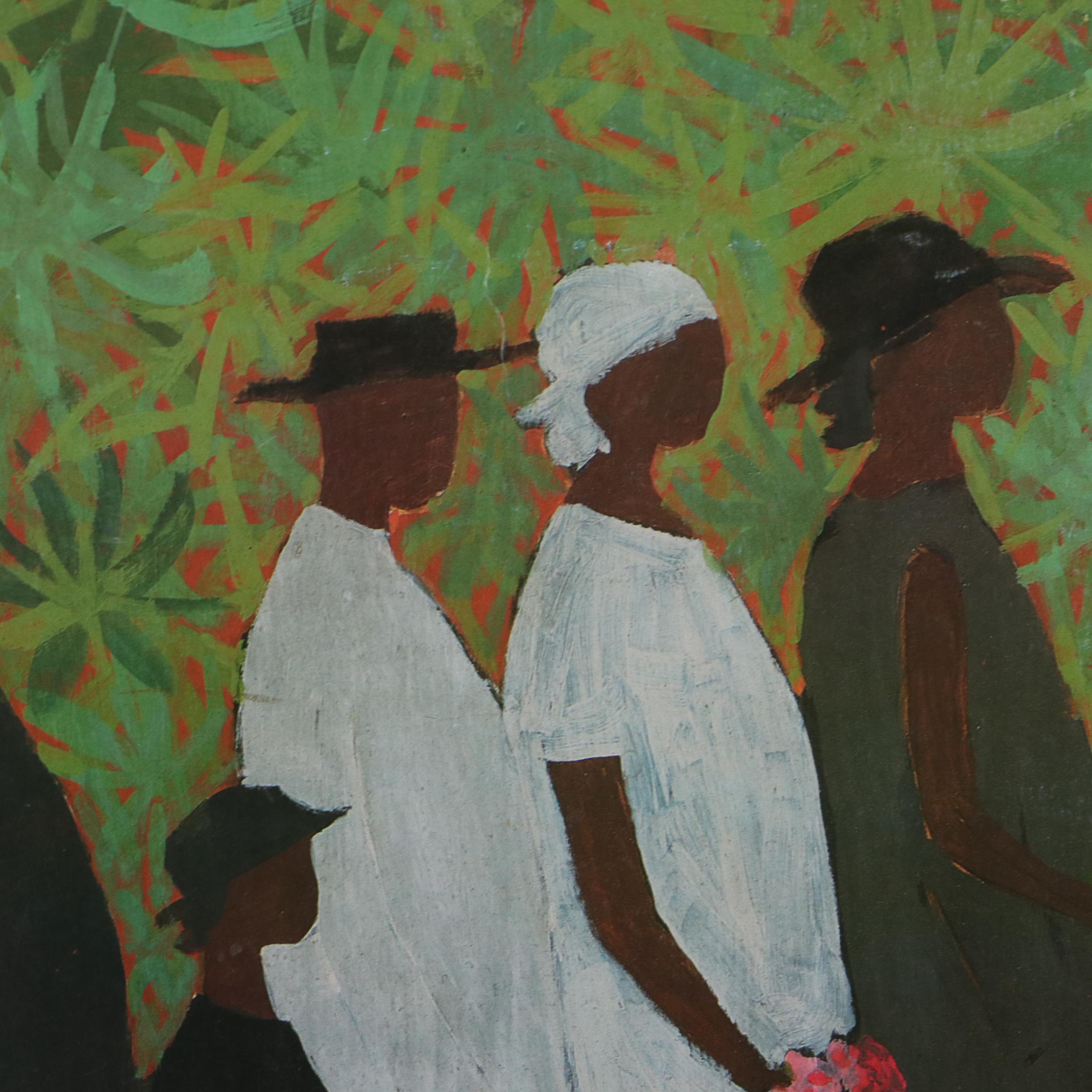 Ellis Wilson Offset Lithograph "Funeral Procession"