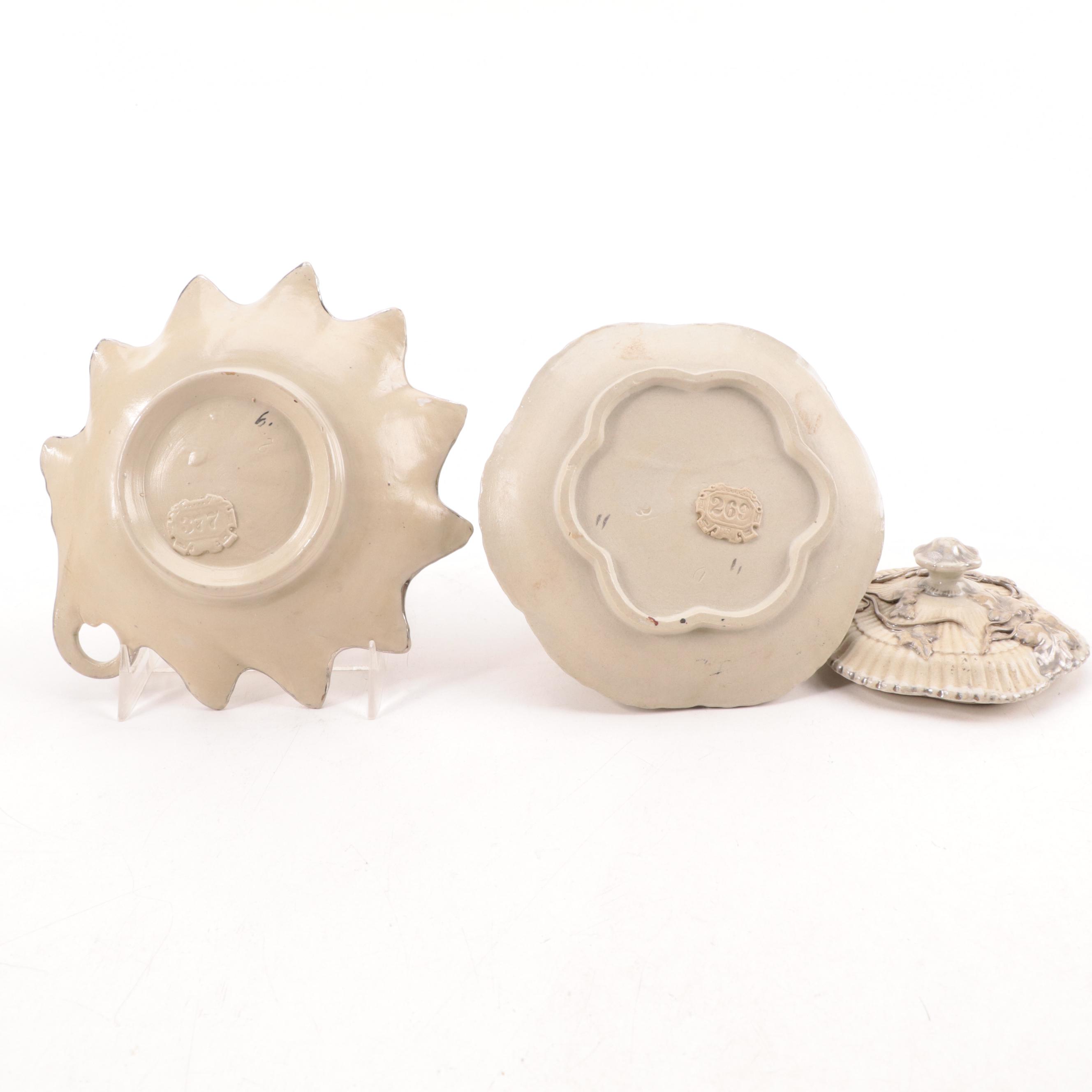 Villeroy & Boch Mettlach Silver Luster Stoneware Vases and Tableware