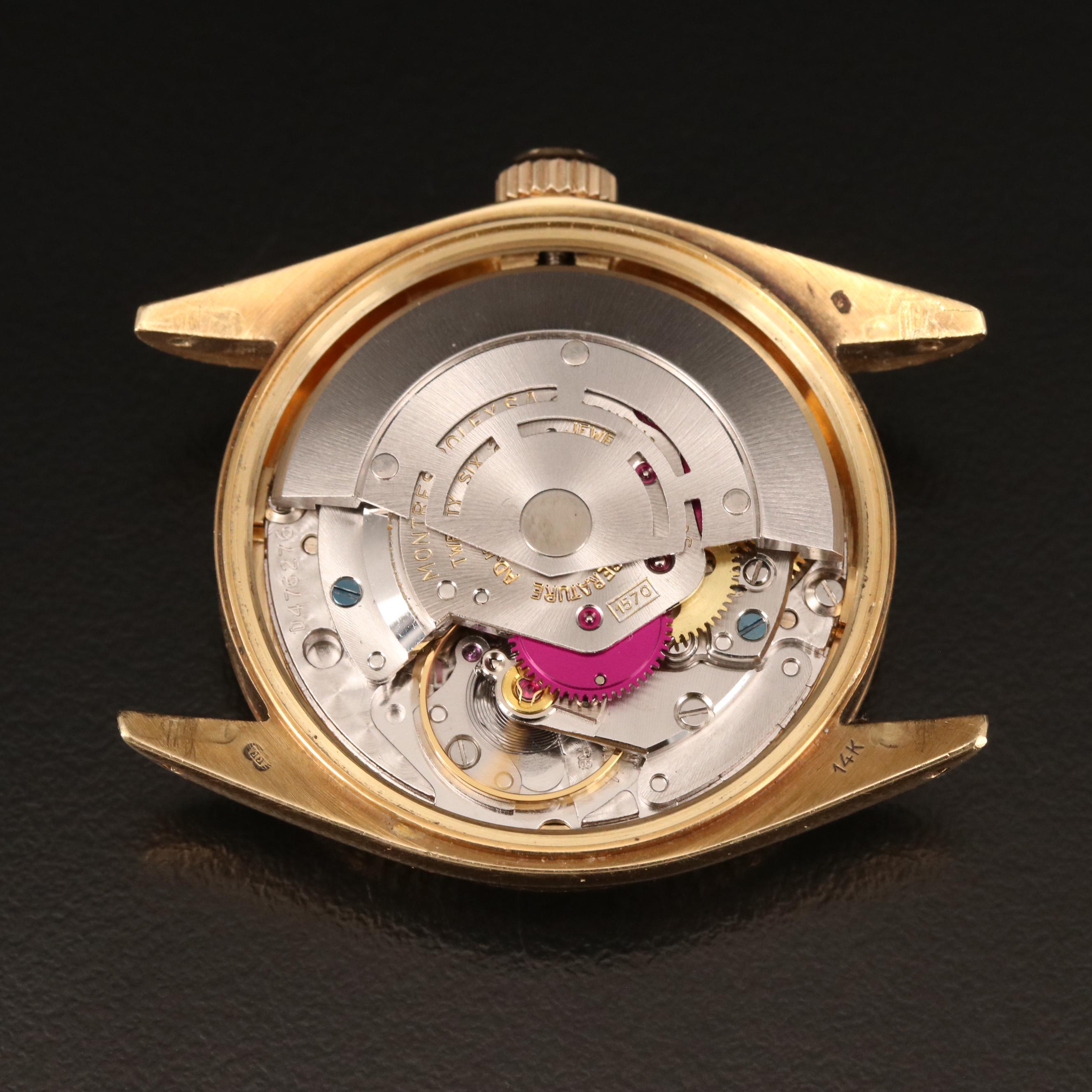 1977 Rolex Date Diamond Dial 14K Watch