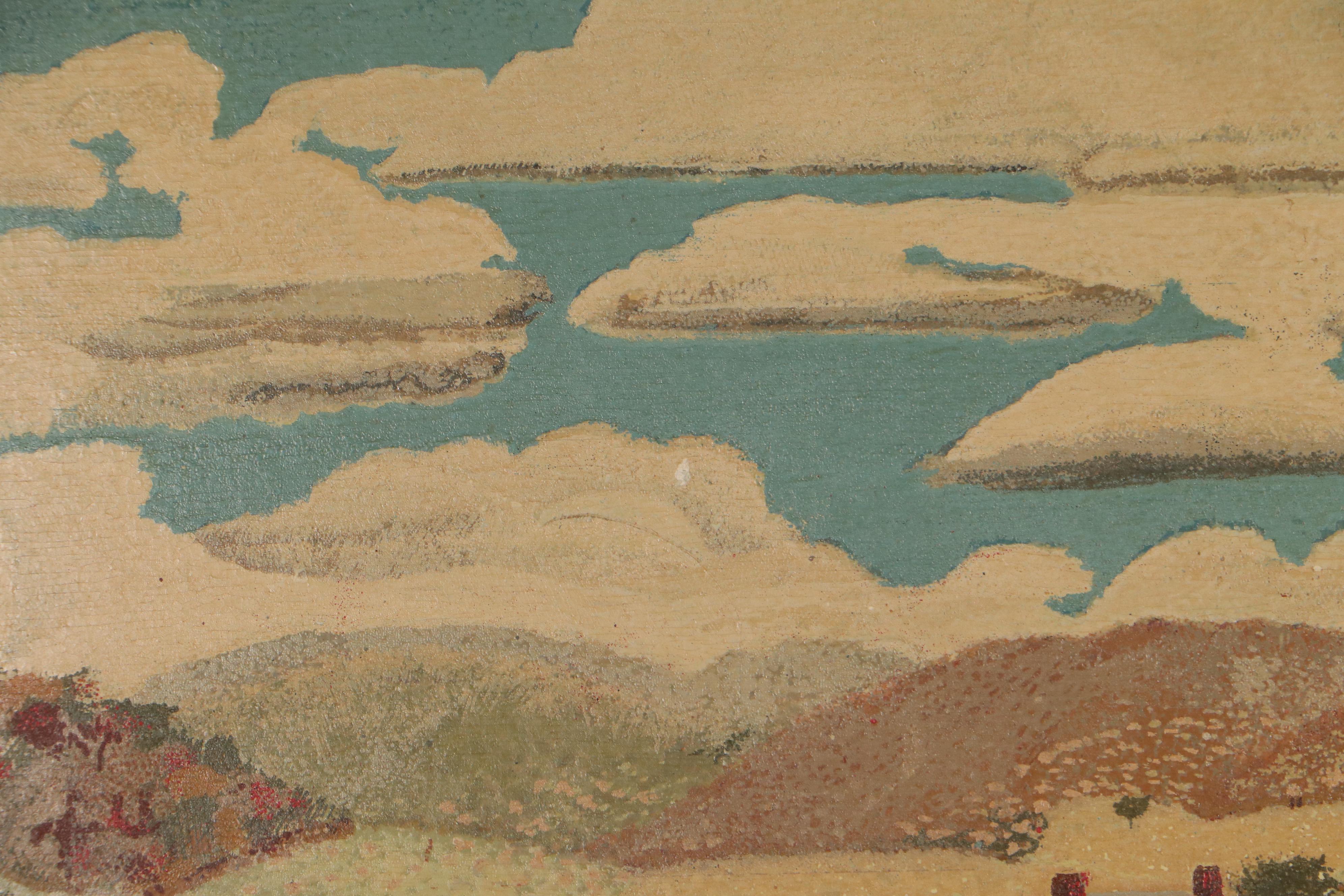 Serigraph After Grandma Moses "The Old Oaken Bucket"