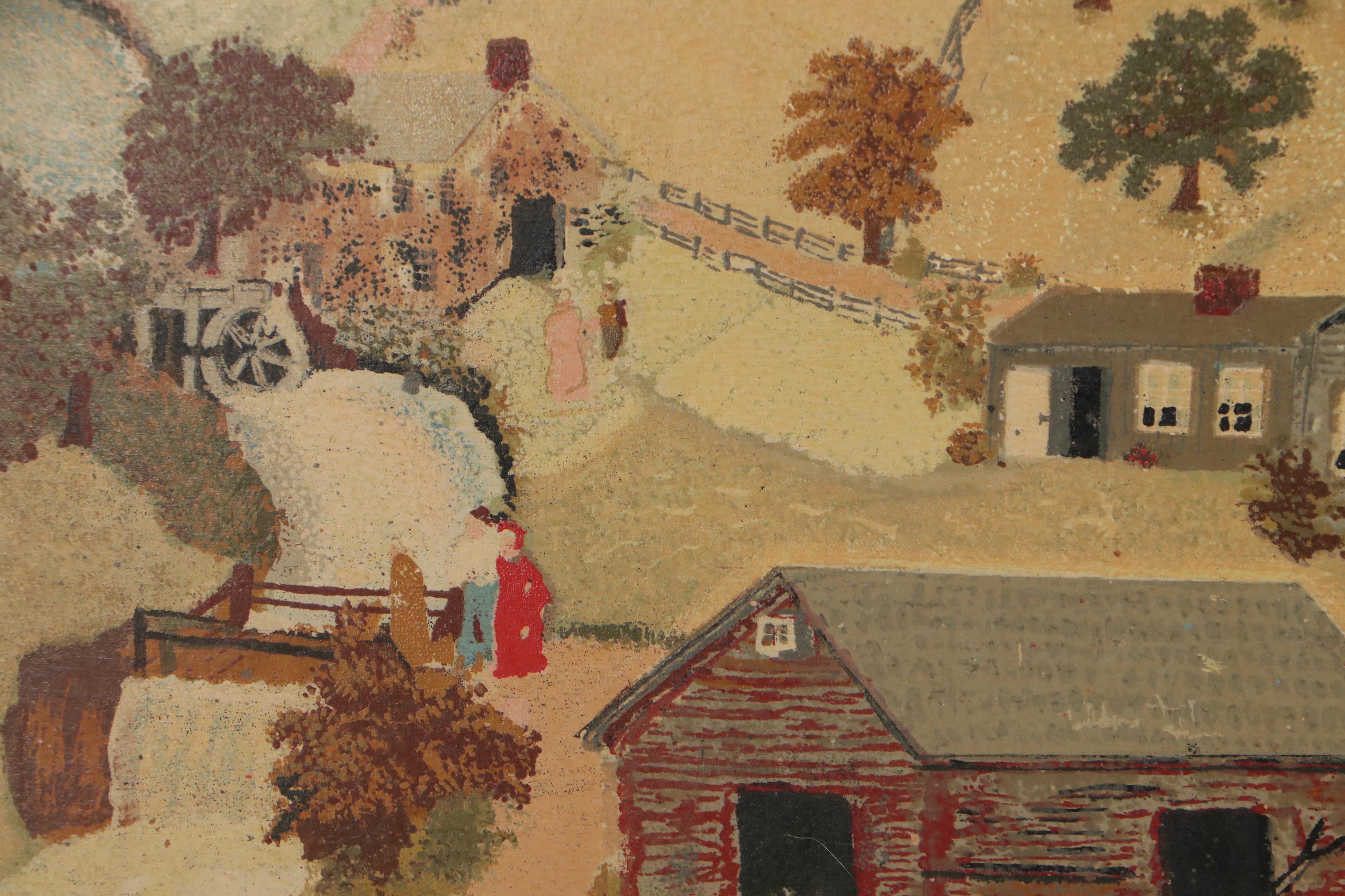 Serigraph After Grandma Moses "The Old Oaken Bucket"