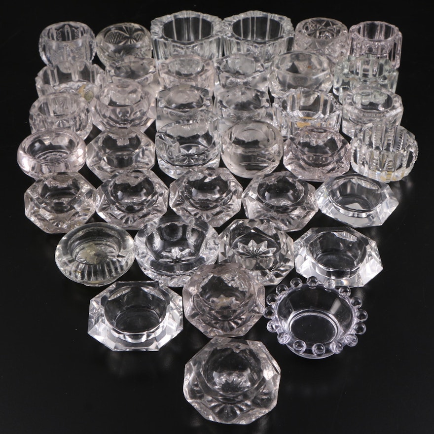 Imperial Glass "Candlewick" with Other EAPG and Crystal Open Salt Cellars