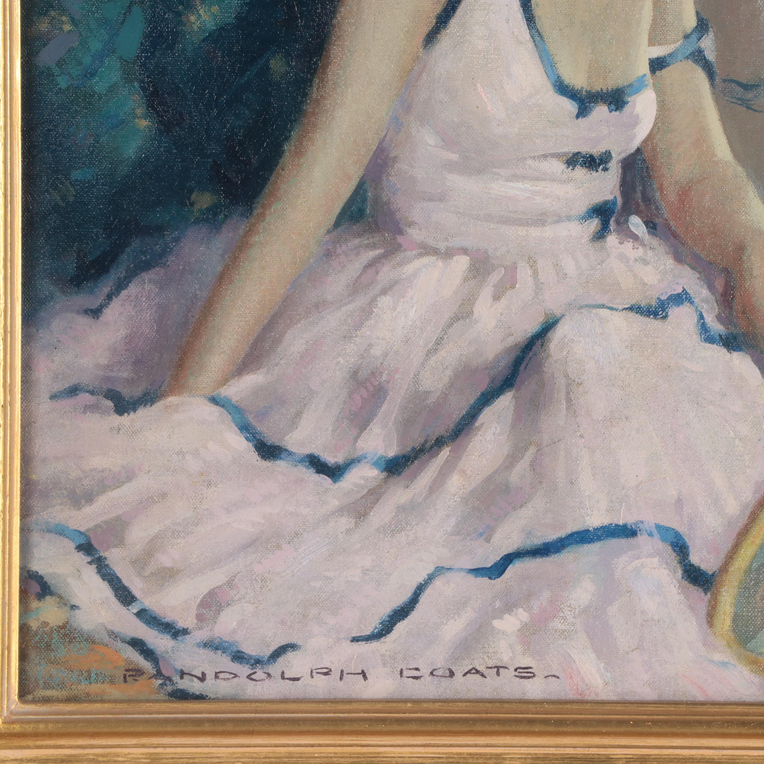 Randolph Coats Figurative Oil Painting of Young Woman