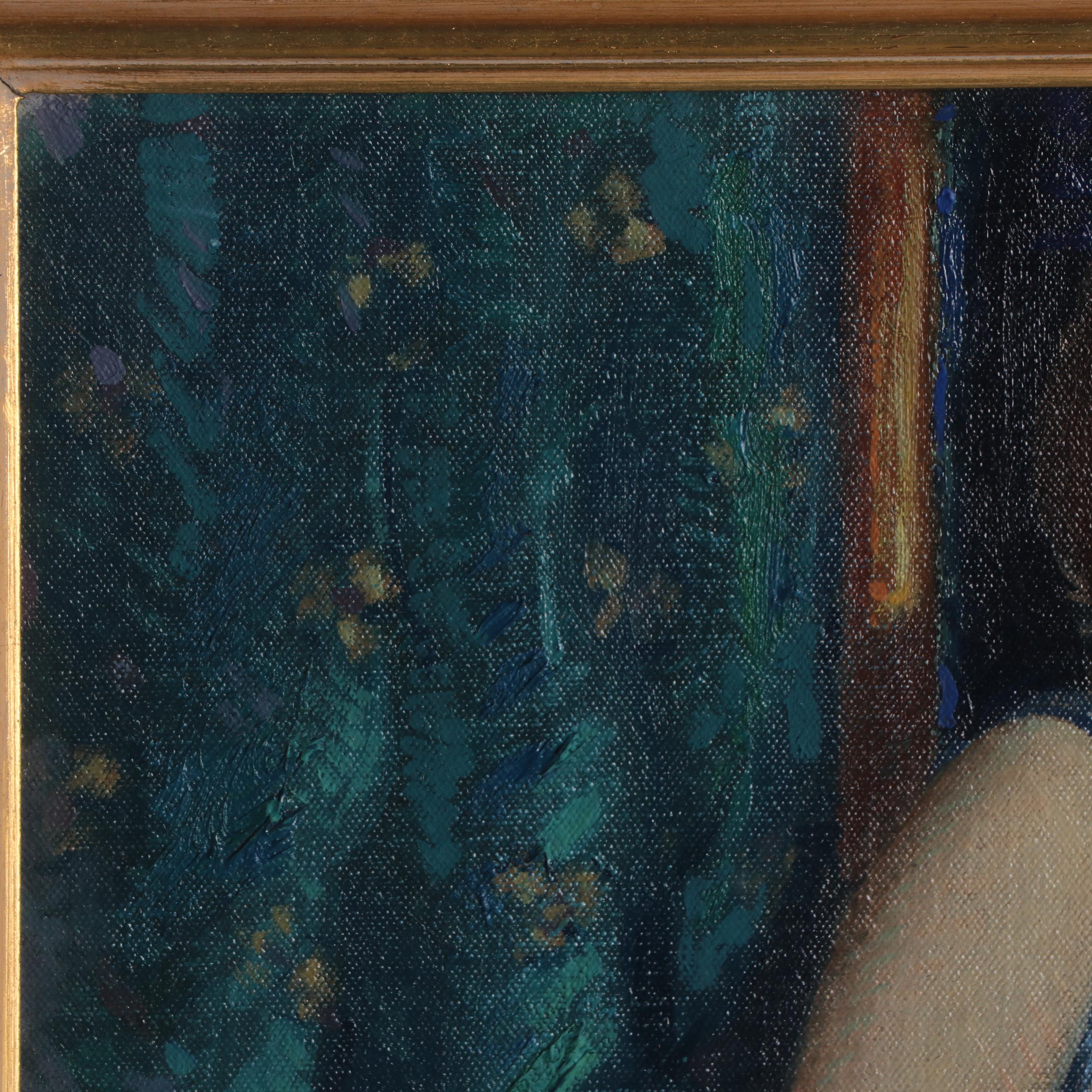 Randolph Coats Figurative Oil Painting of Young Woman