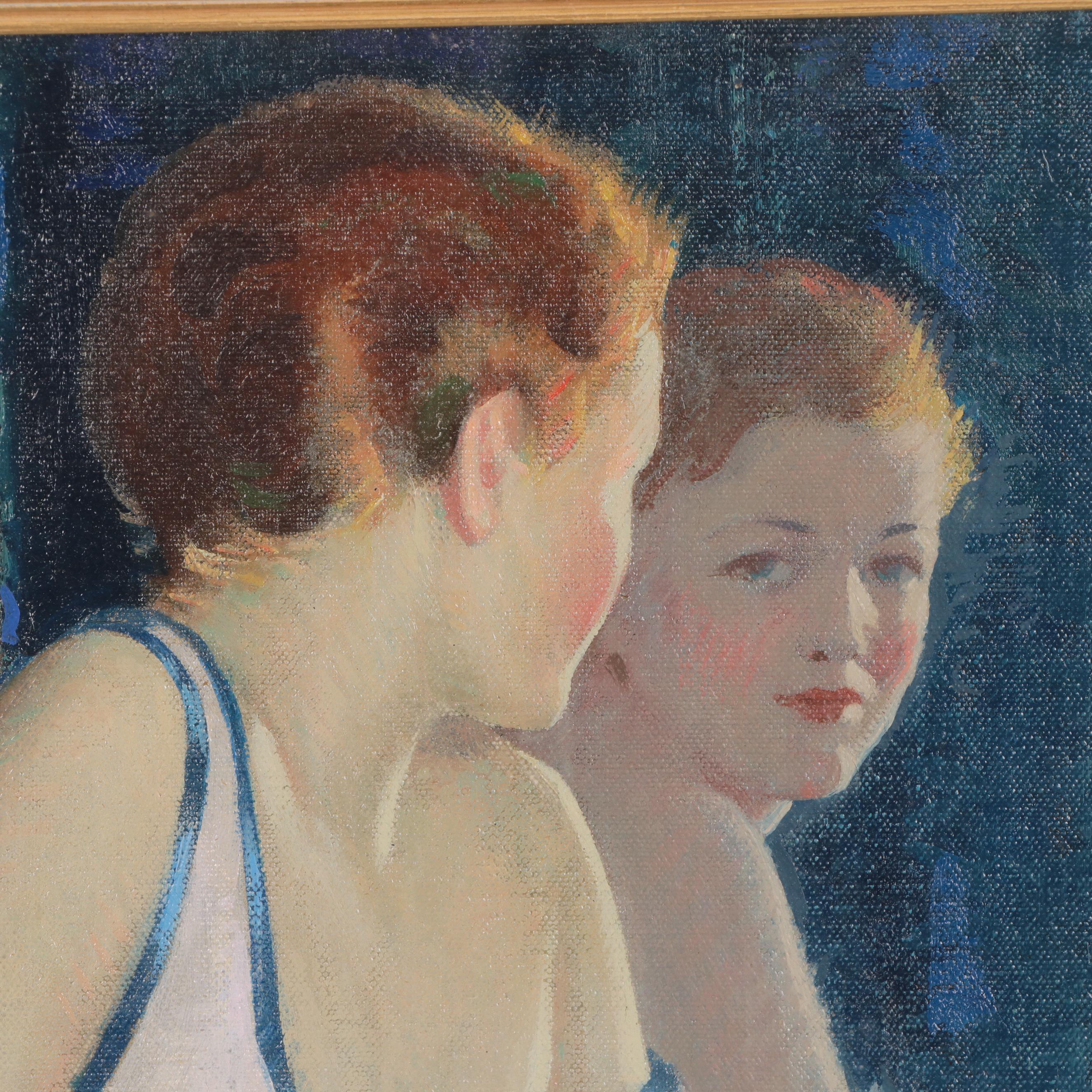 Randolph Coats Figurative Oil Painting of Young Woman